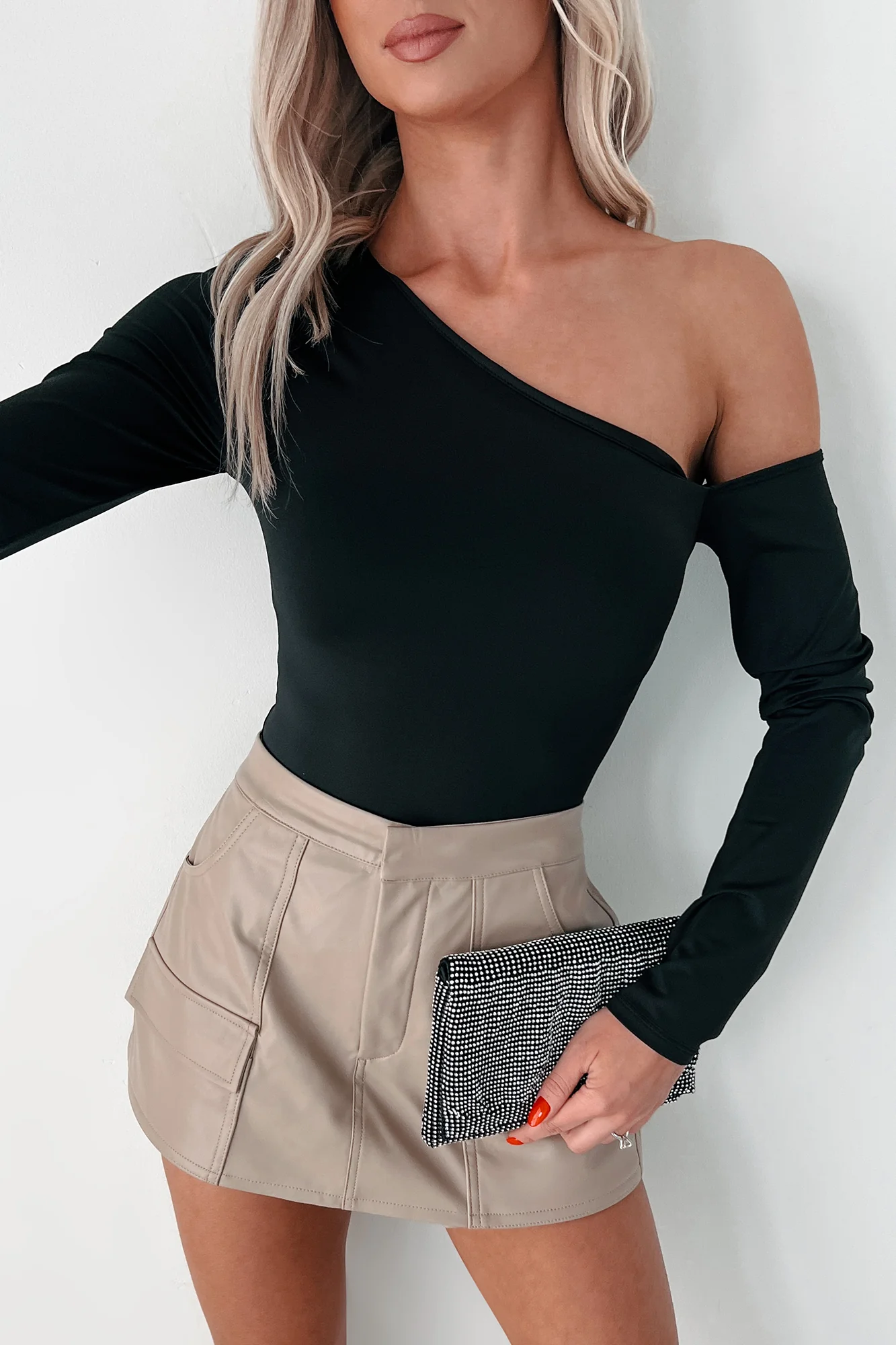 Simple Standards Asymmetric Bodysuit (Black) - Image 10