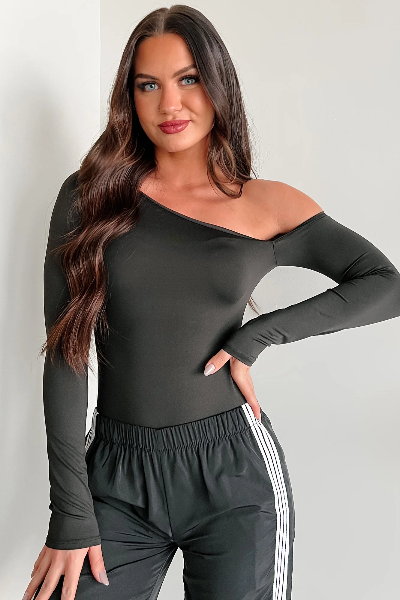 Simple Standards Asymmetric Bodysuit (Black) - Image 17