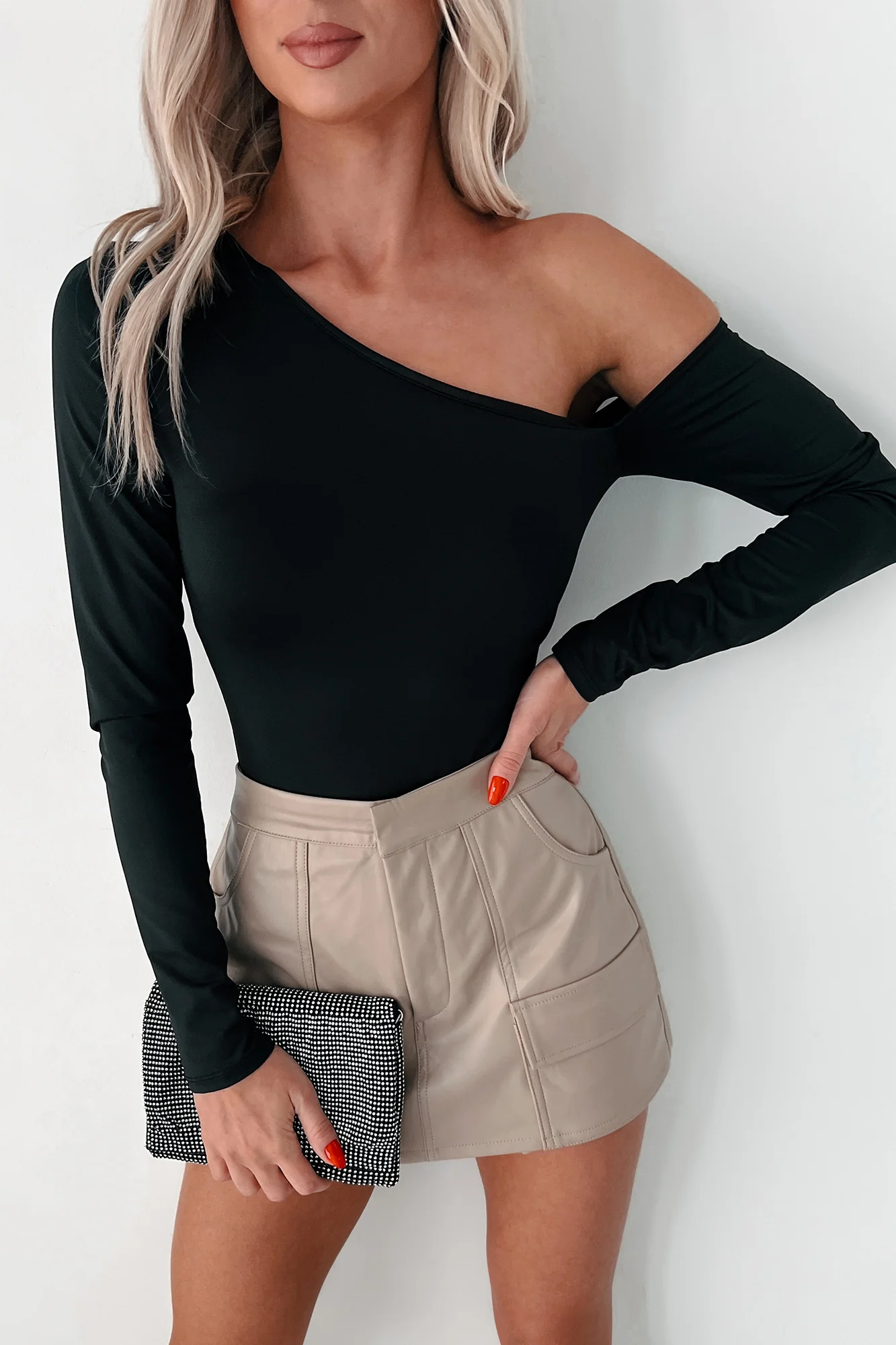 Simple Standards Asymmetric Bodysuit (Black) - Image 4