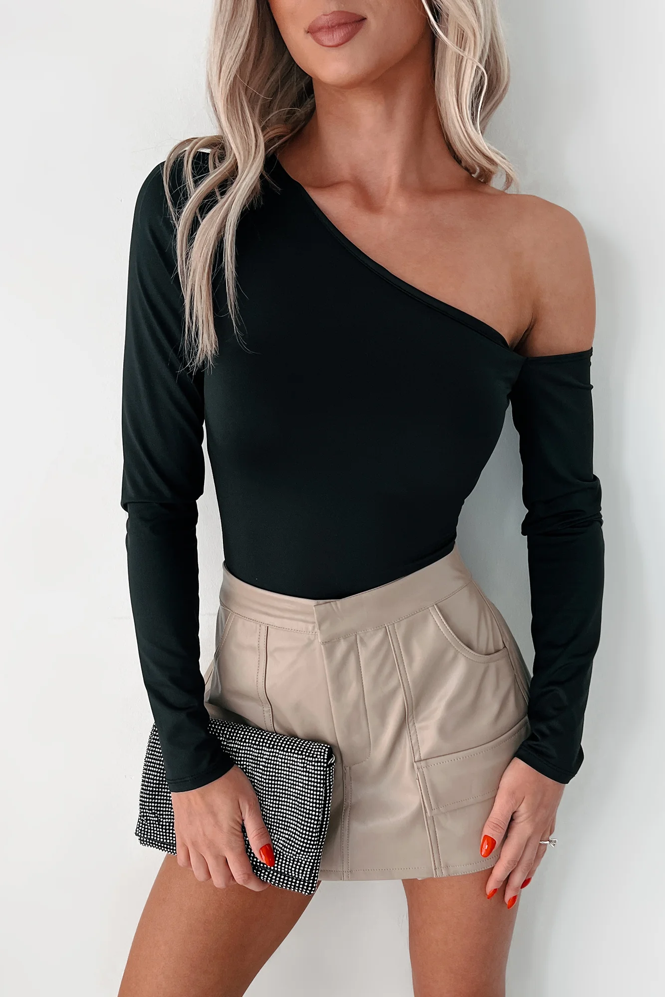 Simple Standards Asymmetric Bodysuit (Black) - Image 8