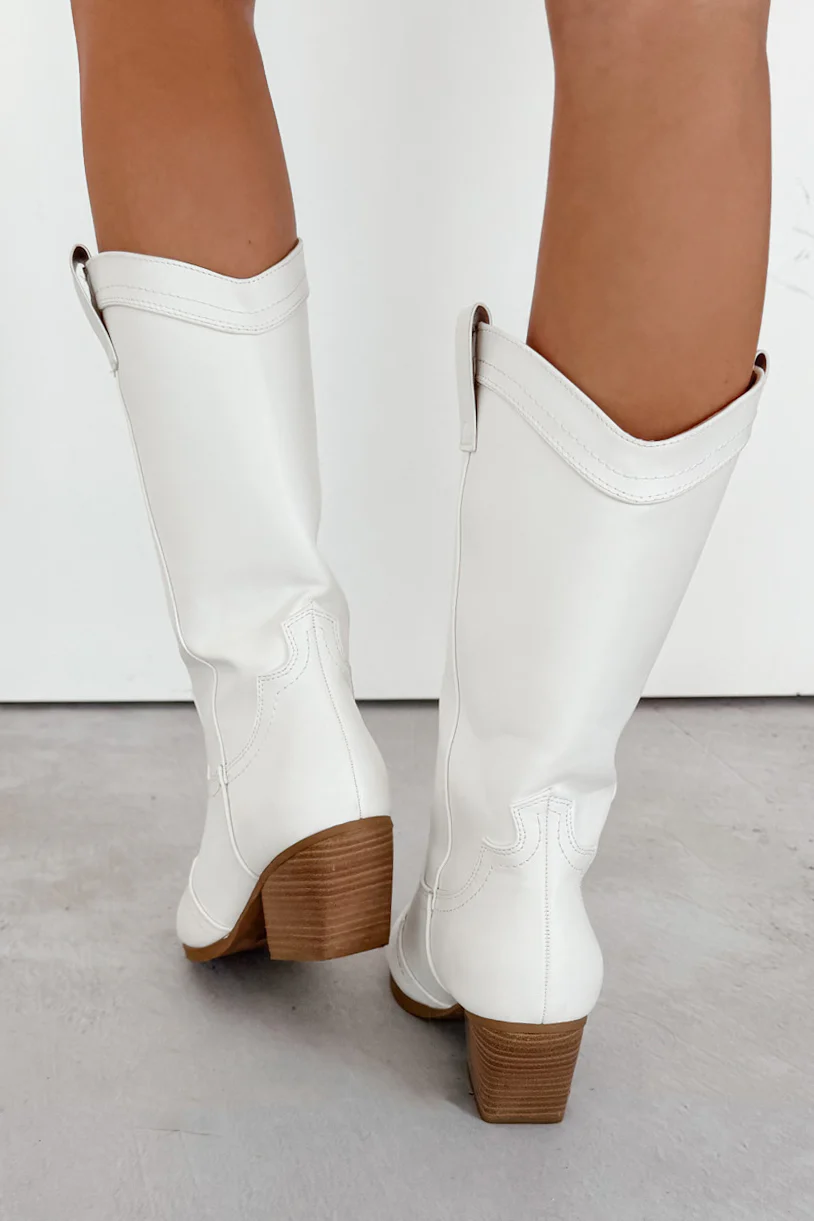 A League Of My Own Western Cowboy Boots (White) - Image 5