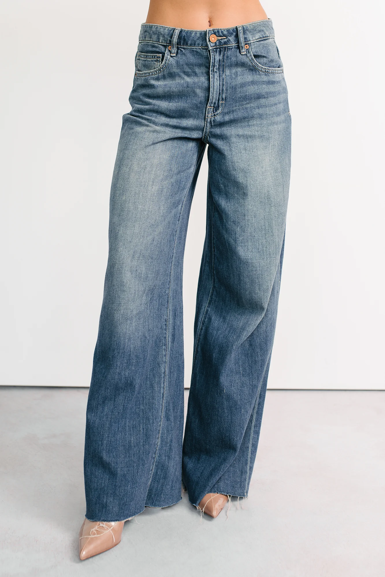 Aldo High Rise Wide Leg Hidden Brand Jeans (Medium Vintage) - Image 3