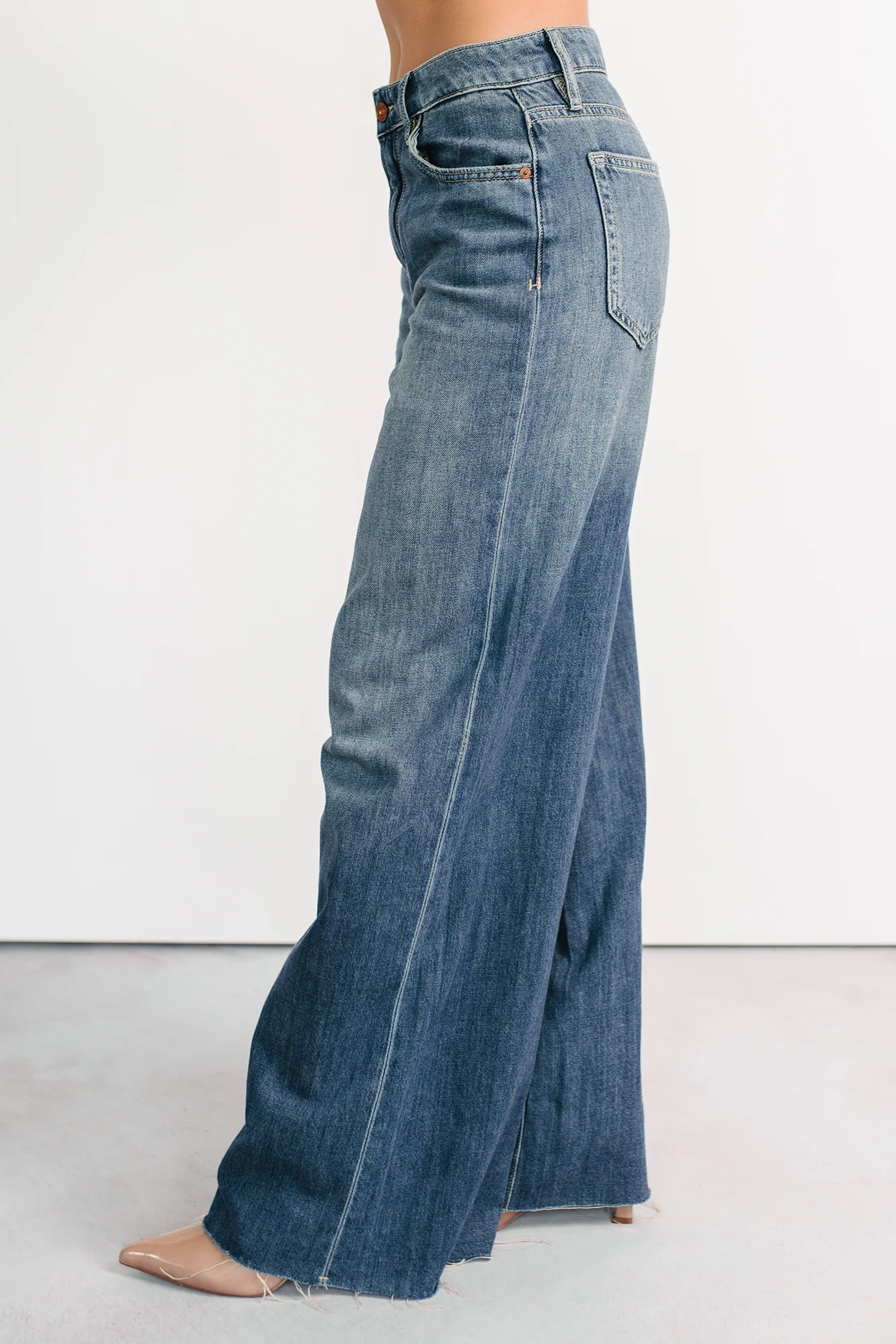 Aldo High Rise Wide Leg Hidden Brand Jeans (Medium Vintage) - Image 8