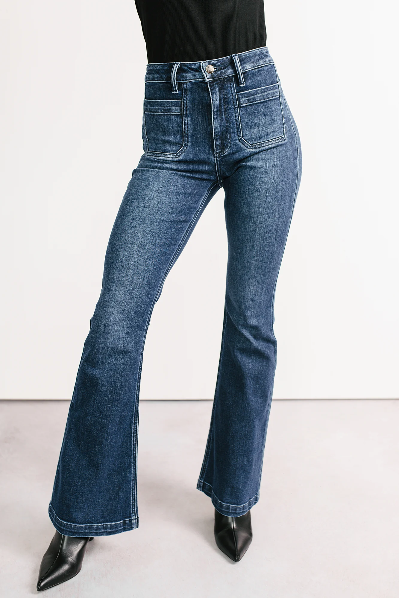 Alena Flare Sneak Peek Jeans (Medium Dark) - Image 6