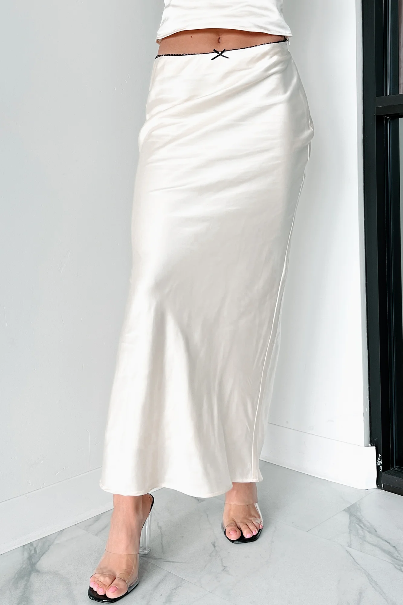 Always Delightful Satin Skirt (Cream) - Image 3