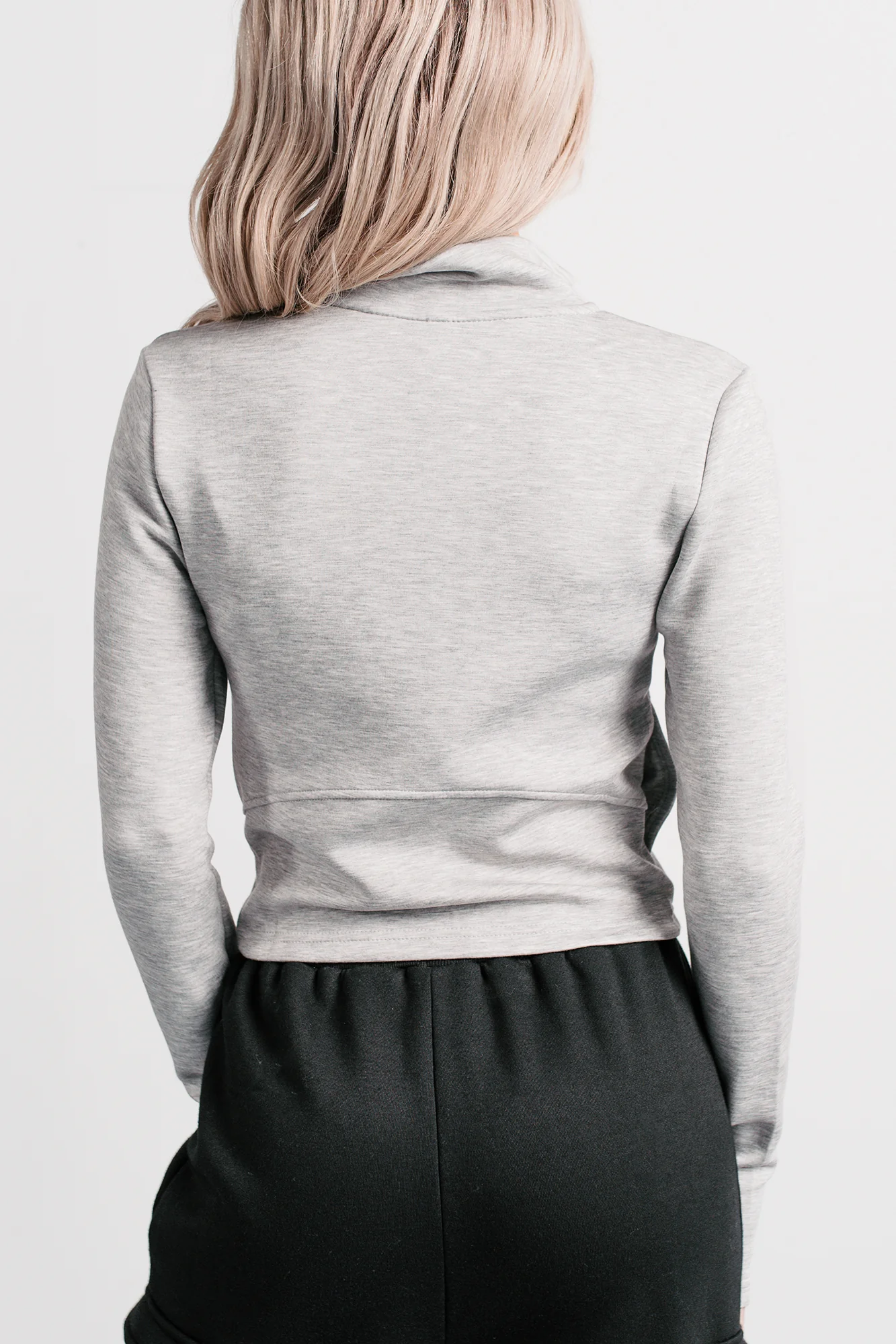 Athletic Drive Double Zipper Active Jacket (Heather Grey) - Image 3
