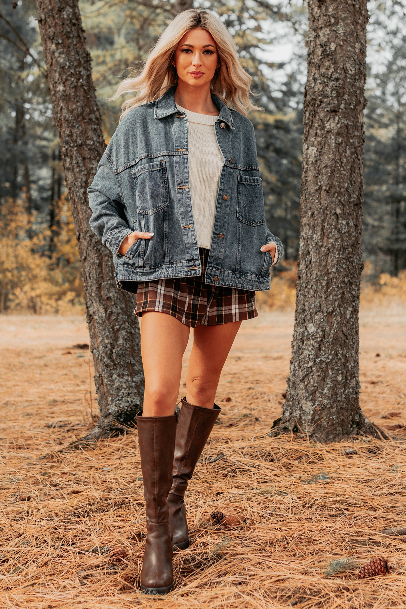 Backroad Wishes Washed Denim Jacket (Medium Wash) - Image 11