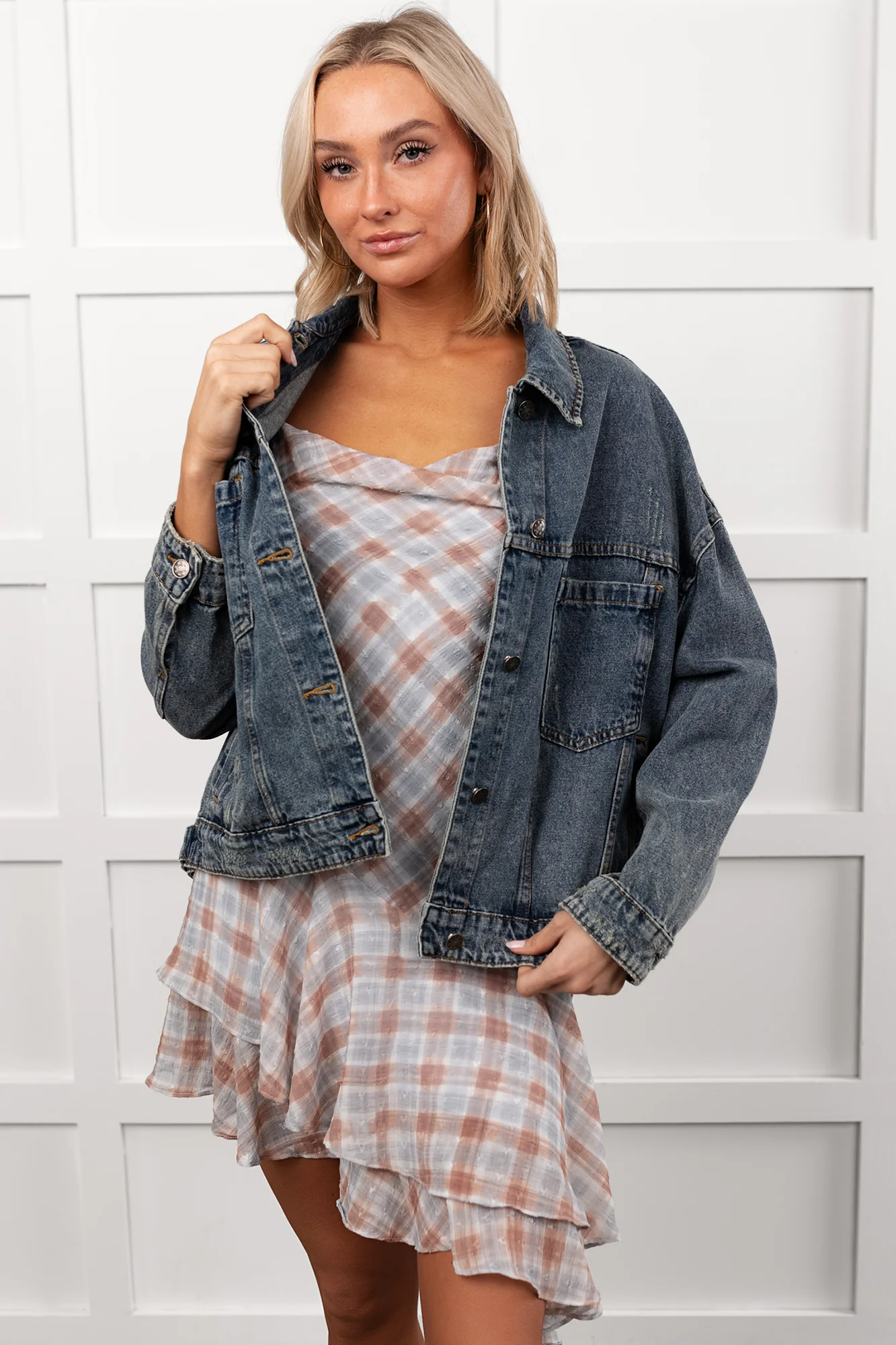 Backroad Wishes Washed Denim Jacket (Medium Wash) - Image 4
