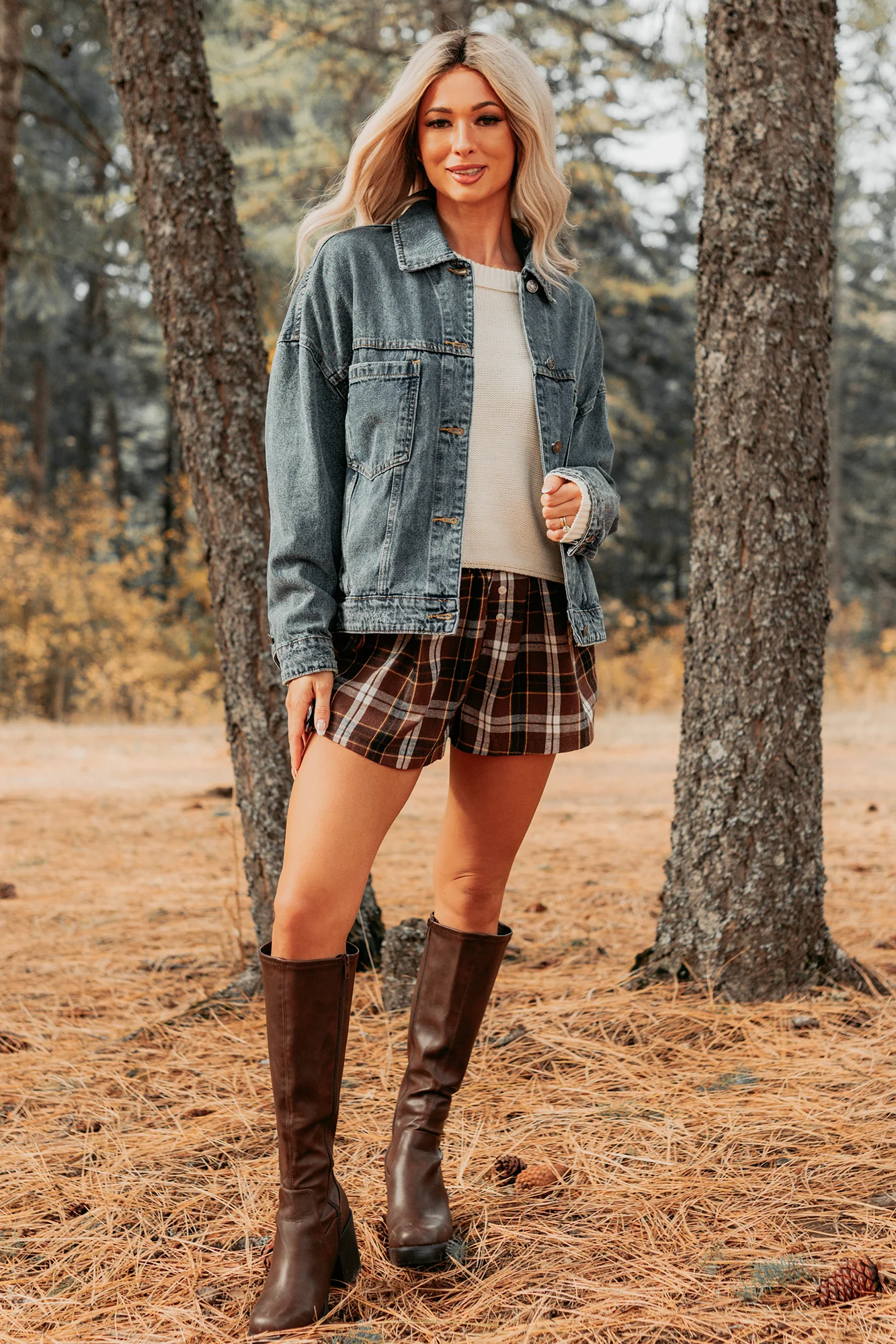 Backroad Wishes Washed Denim Jacket (Medium Wash) - Image 9