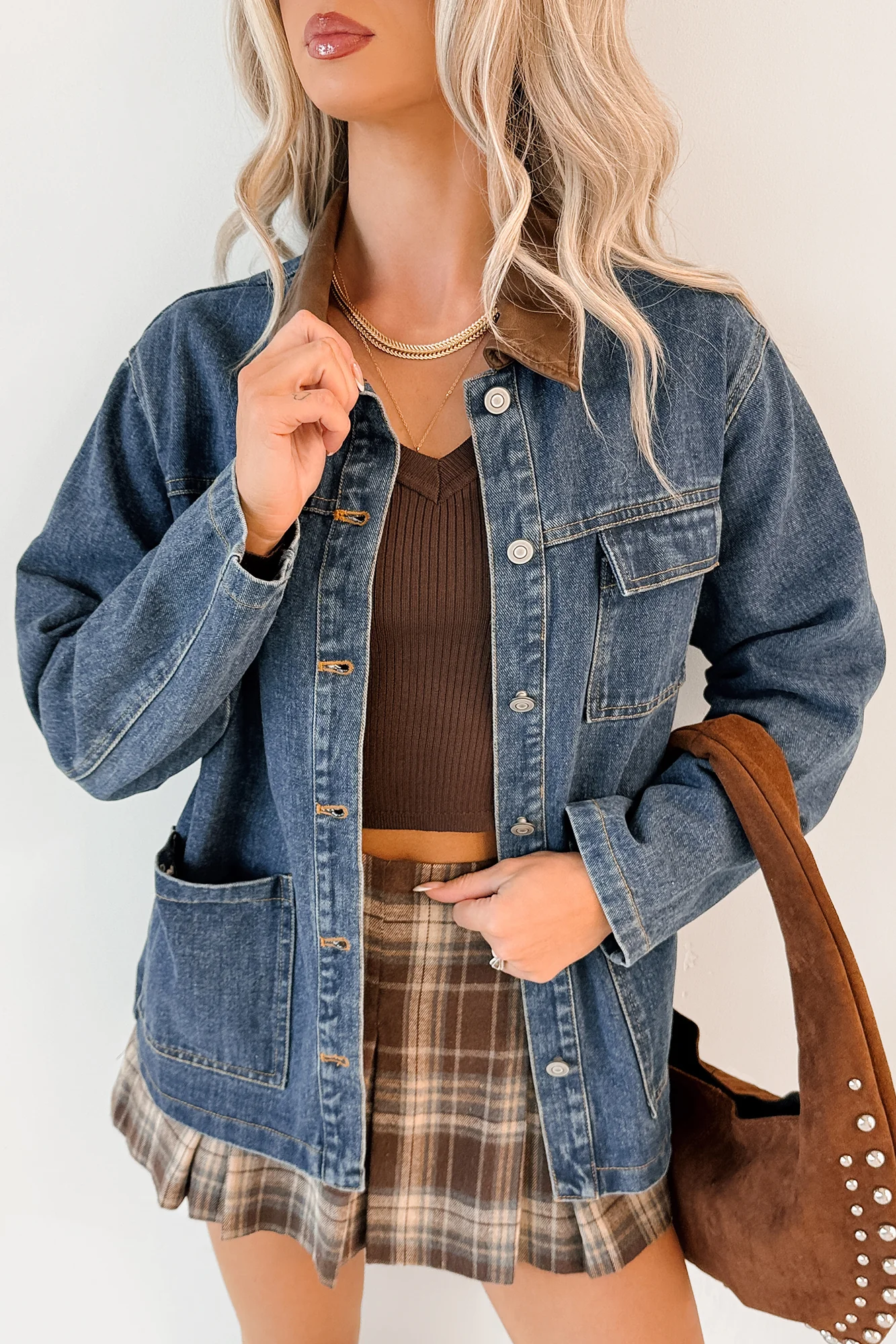 Bastian Papermoon Denim Barn Jacket (Denim Blue) - Image 3