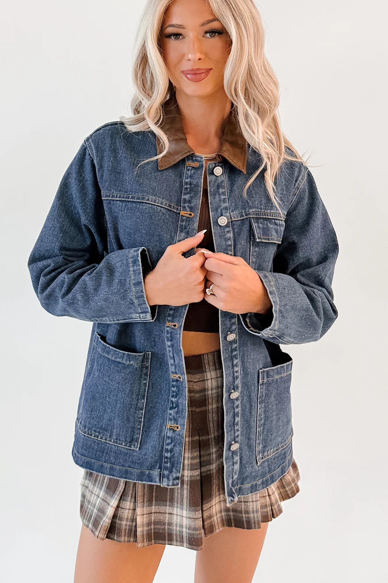 Bastian Papermoon Denim Barn Jacket (Denim Blue) - Image 4