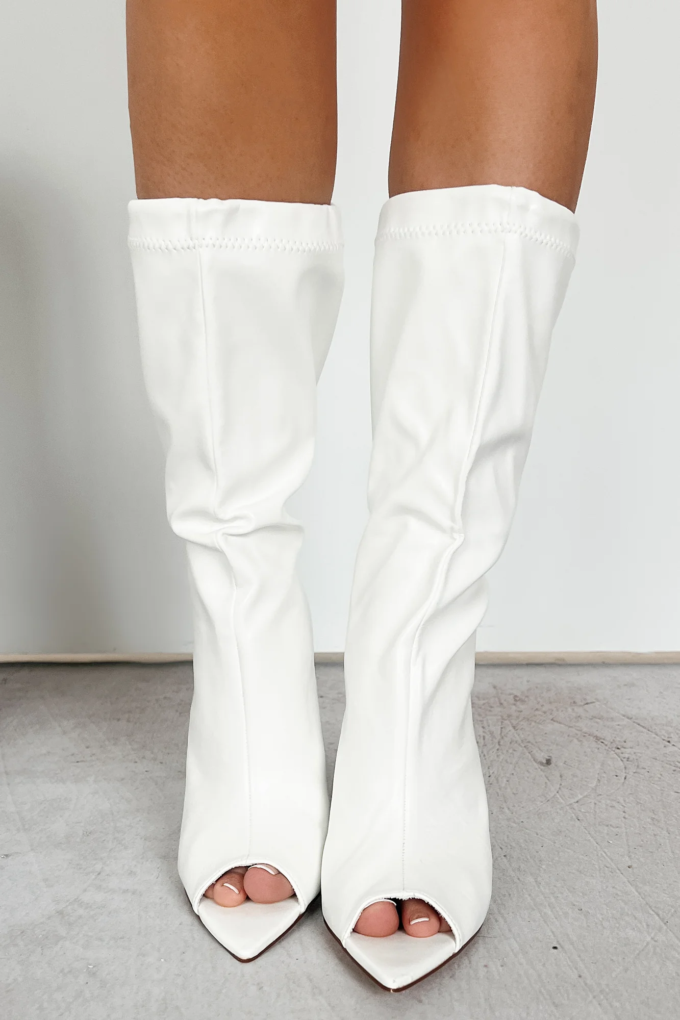 Beating All Odds Adjustable Mid Calf Boot (White) - Image 9