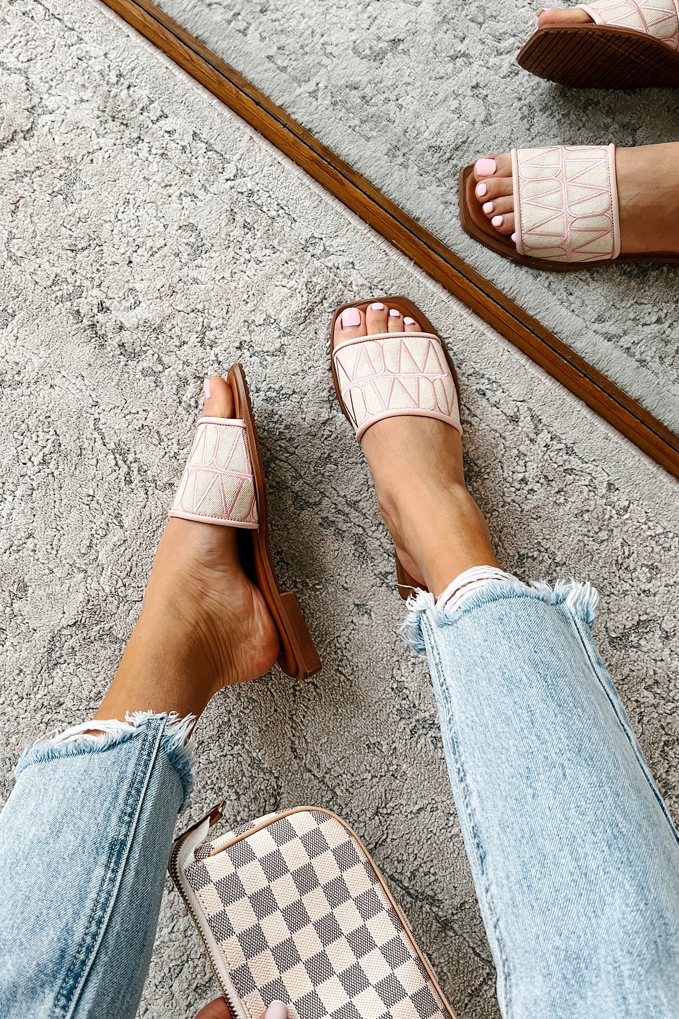 Better Than Everyone Printed Square Toe Sandals (Pink) - Image 5