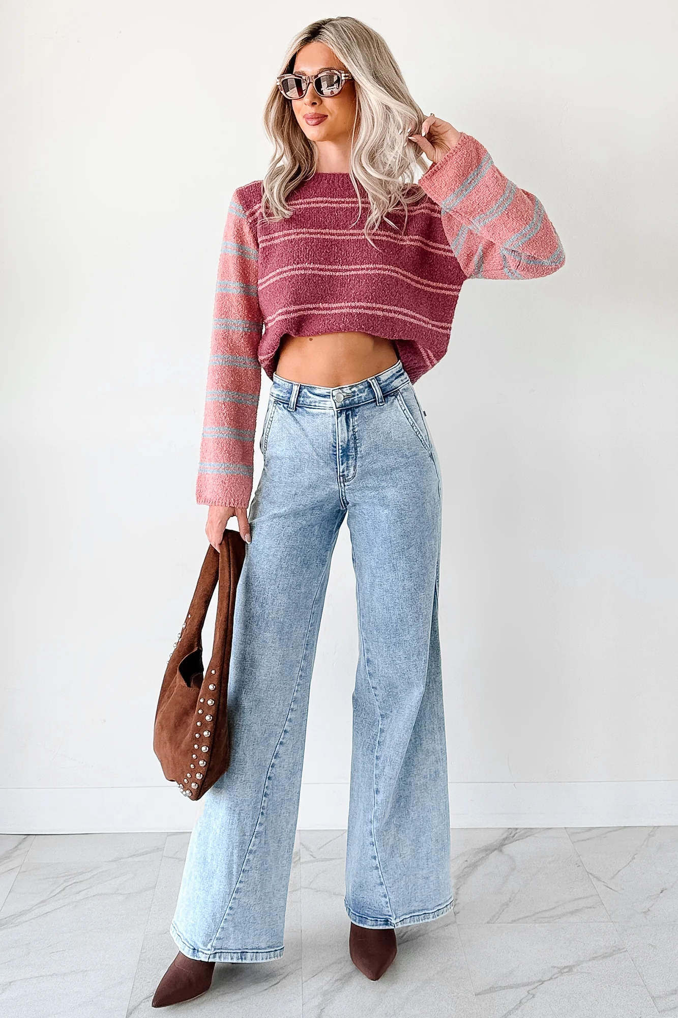 Beverly High Rise Judy Blue Wide Leg Jeans (Light) - Image 3