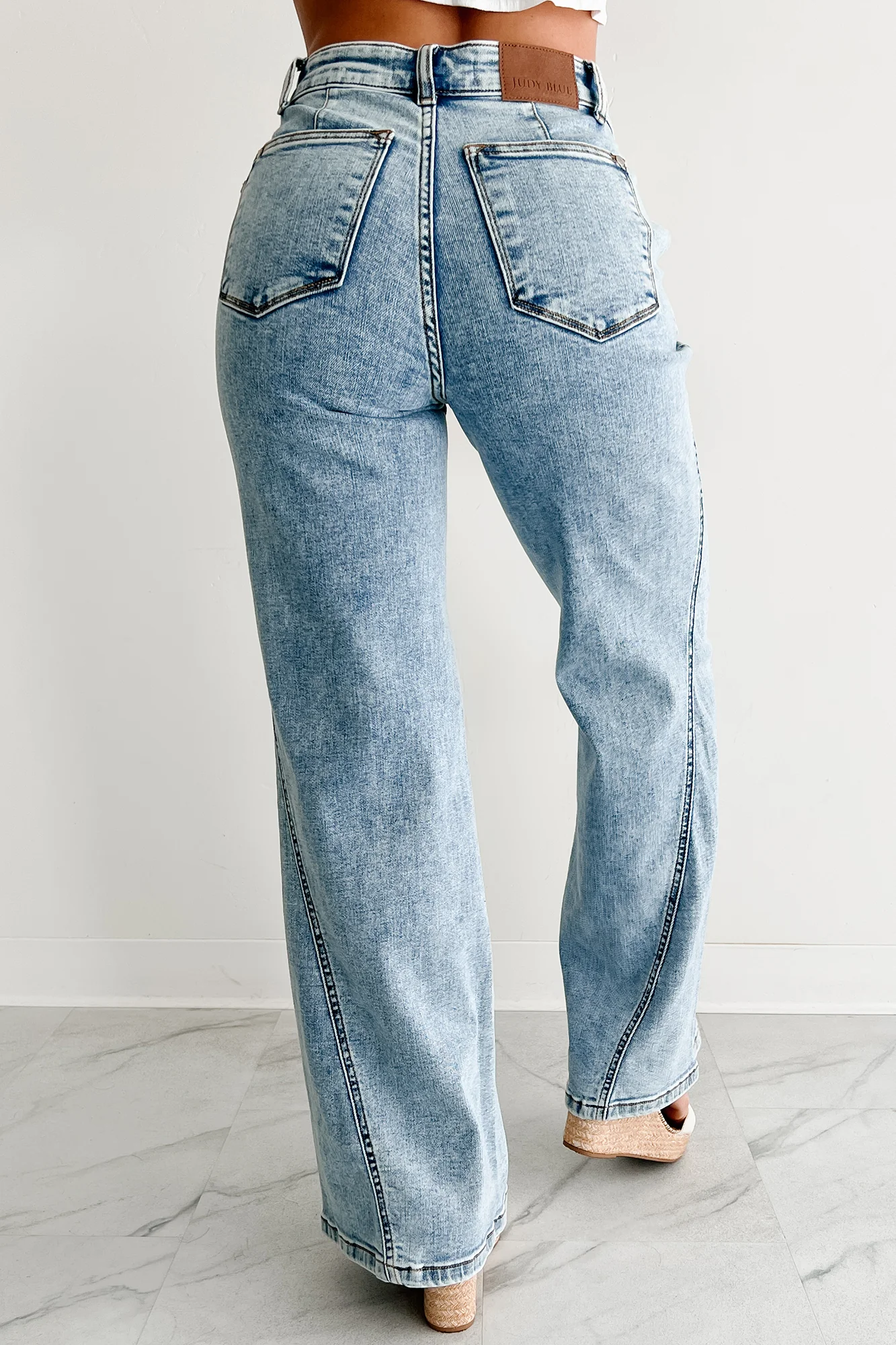 Beverly High Rise Judy Blue Wide Leg Jeans (Light) - Image 9