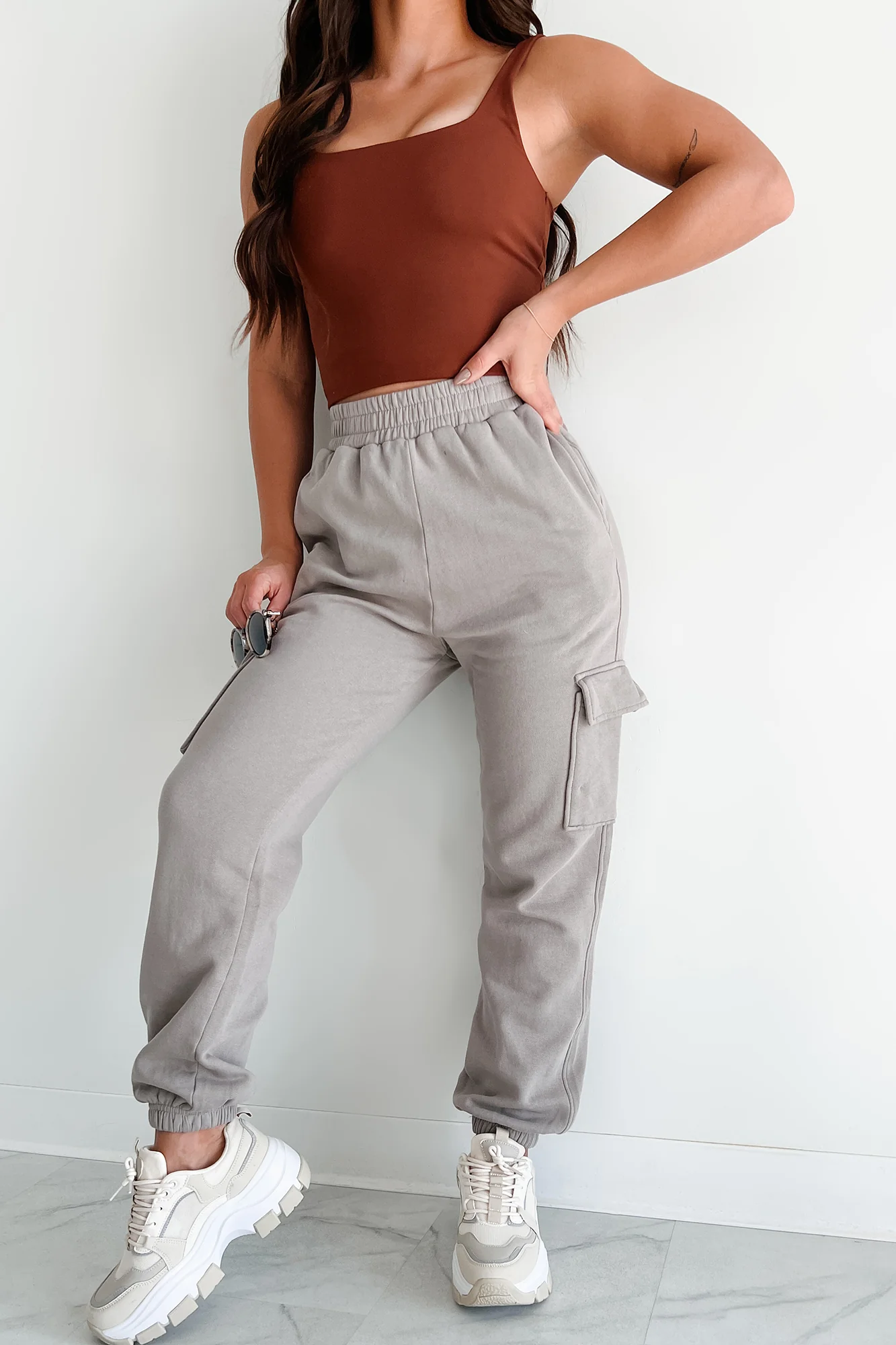 Birmingham Square Neck Crop Tank (Brown) - Image 10