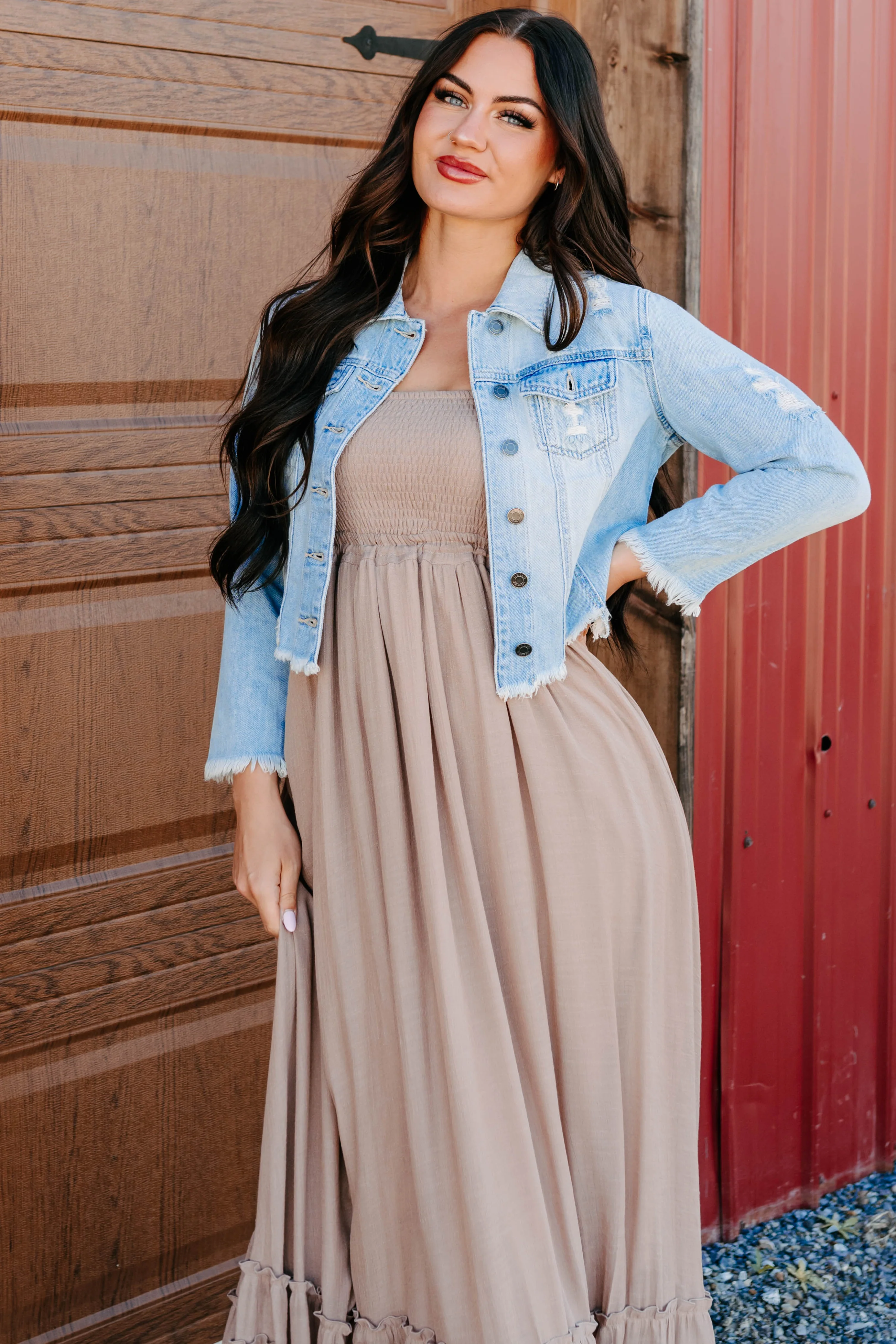 Bold By Nature Cello Distressed Denim Jacket (Light) - Image 8