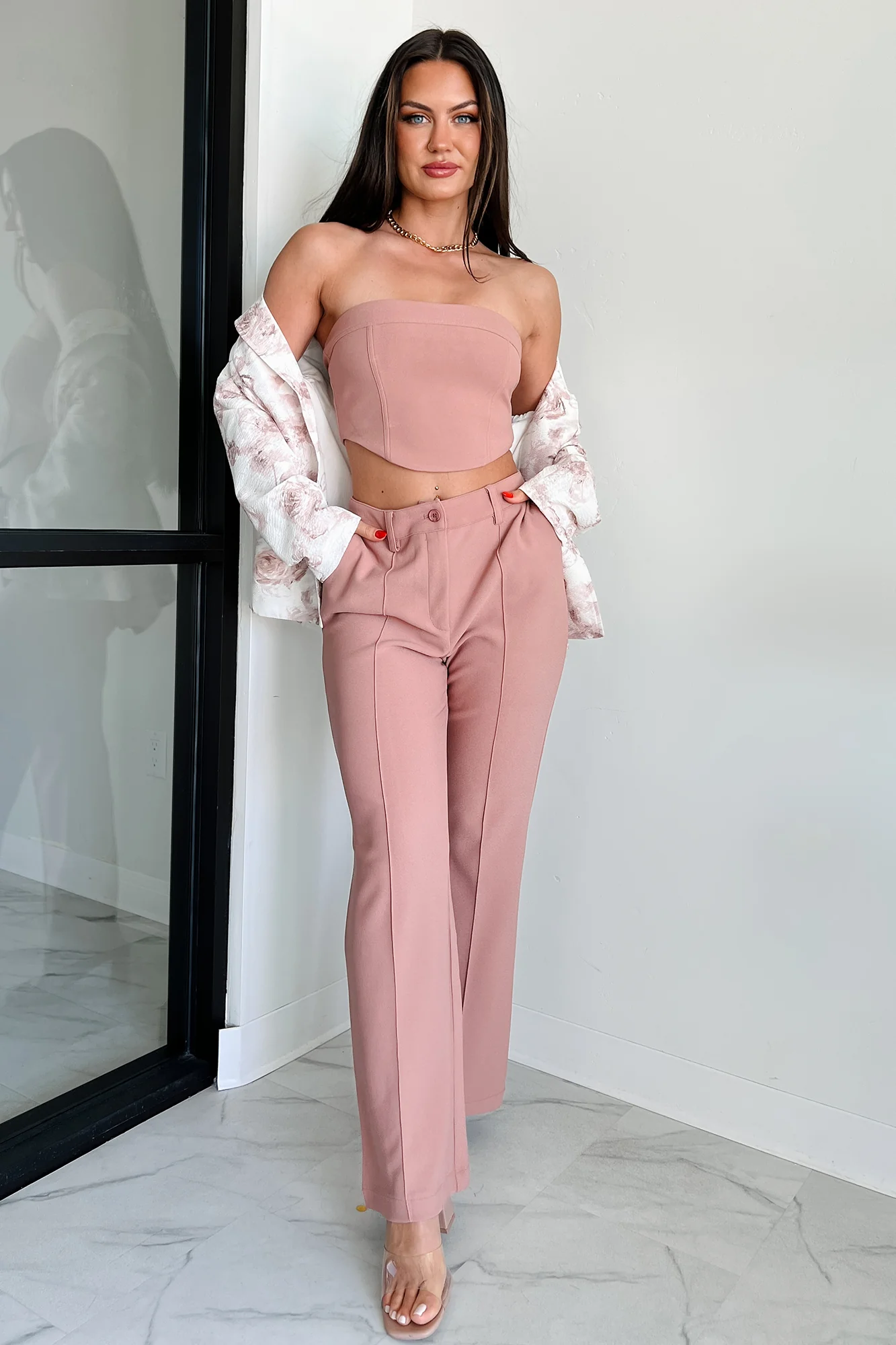 Boosted Confidence Back Lace-Up Tube Top (Terracotta) - Image 2