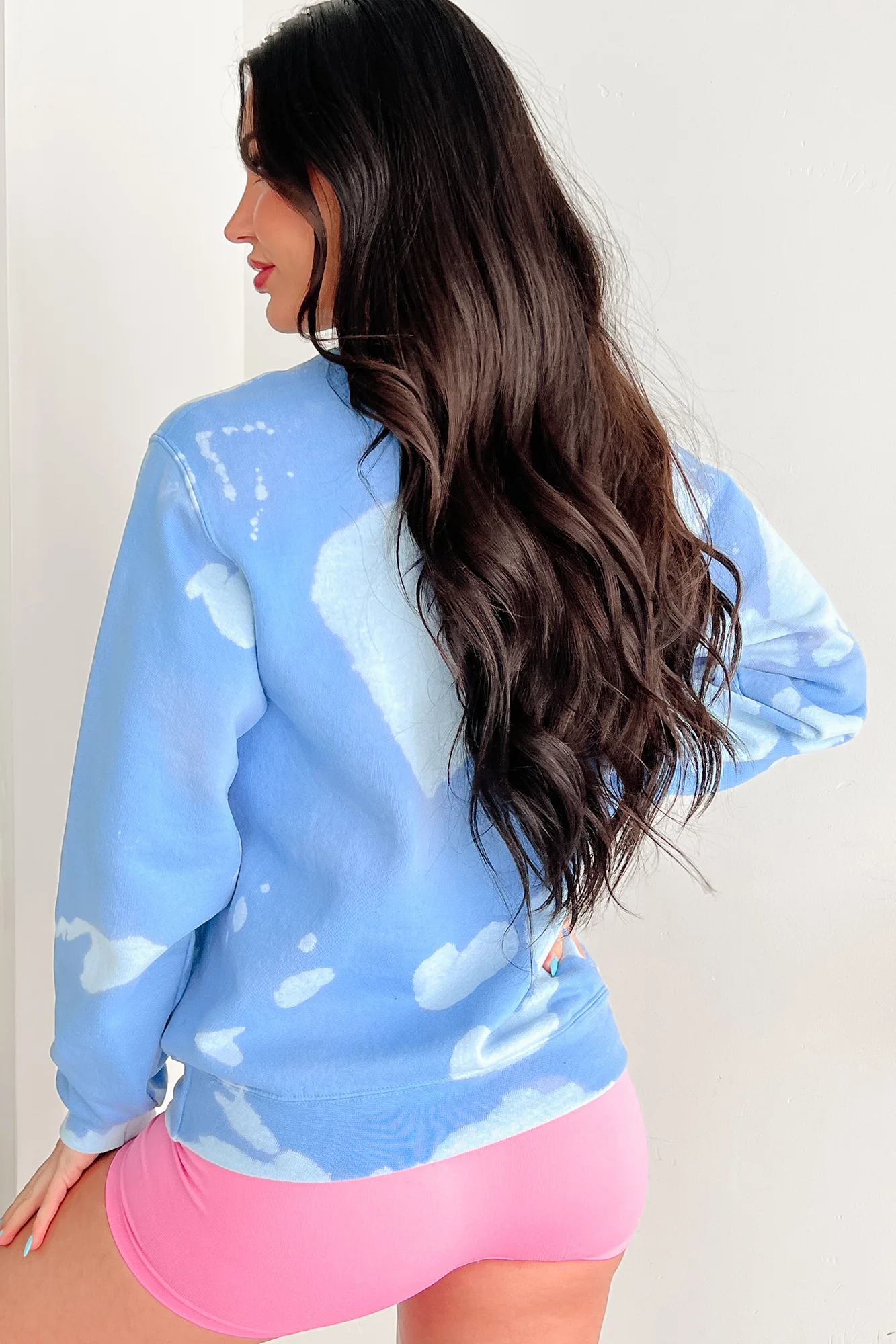 "Boujee Babe" Graphic Cloud Sweatshirt (Blue Bomba) - Image 5