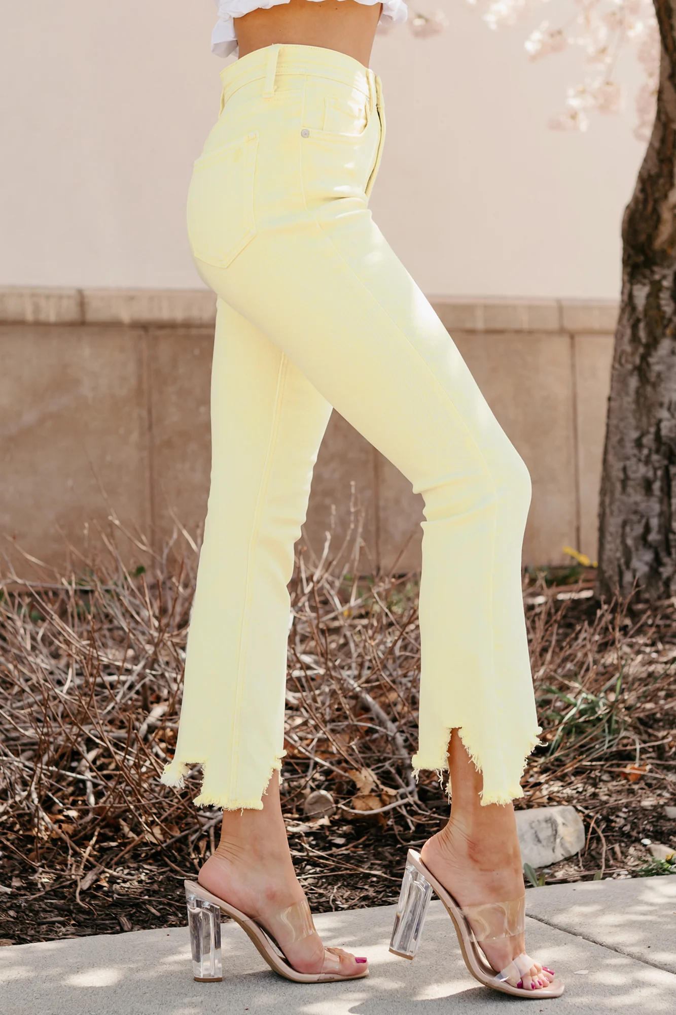 Brad Tummy Control Kick Flare Saige Jeans (Yellow) - Image 4