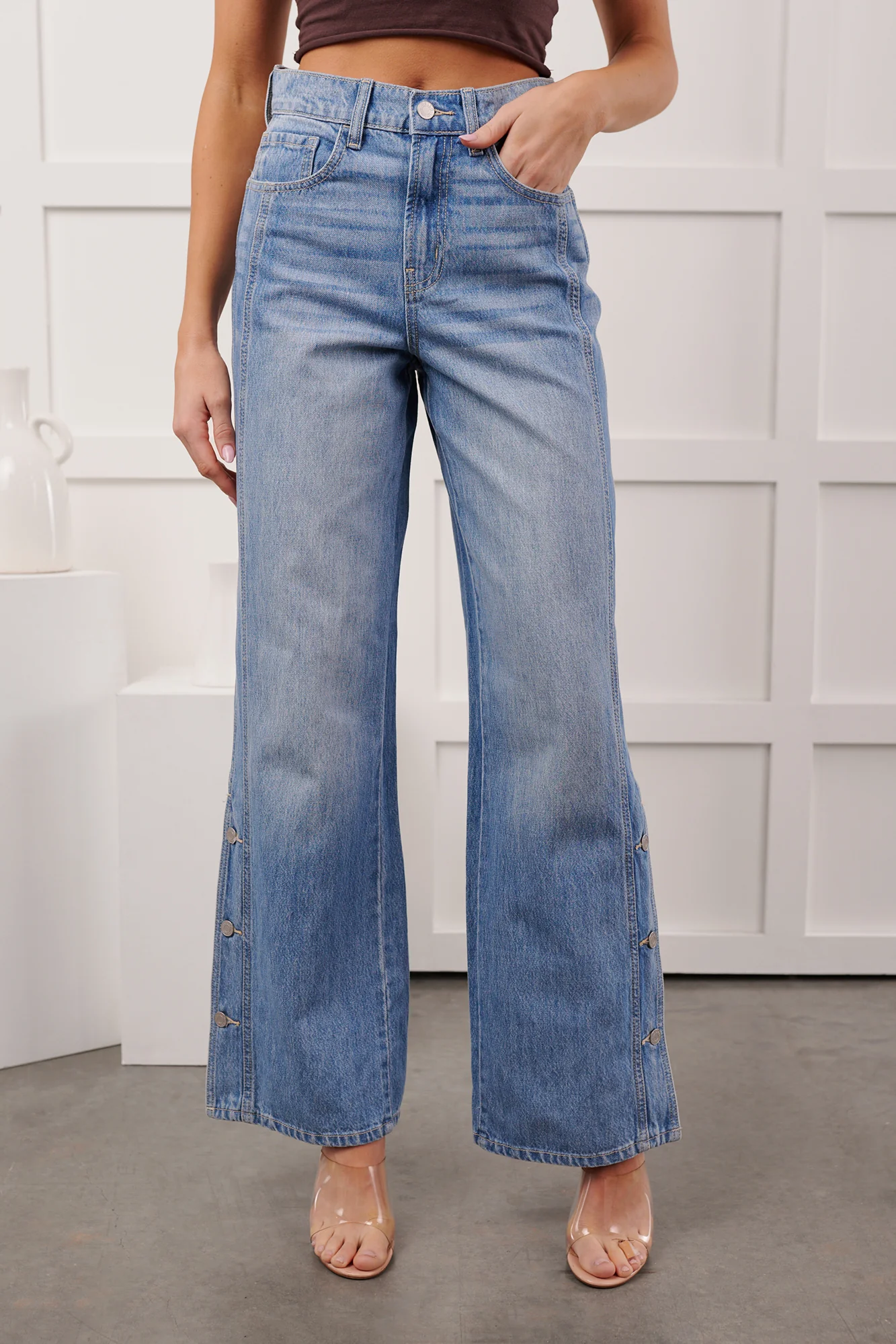 Braden High Rise Straight Leg Cello Jeans (Light) - Image 5