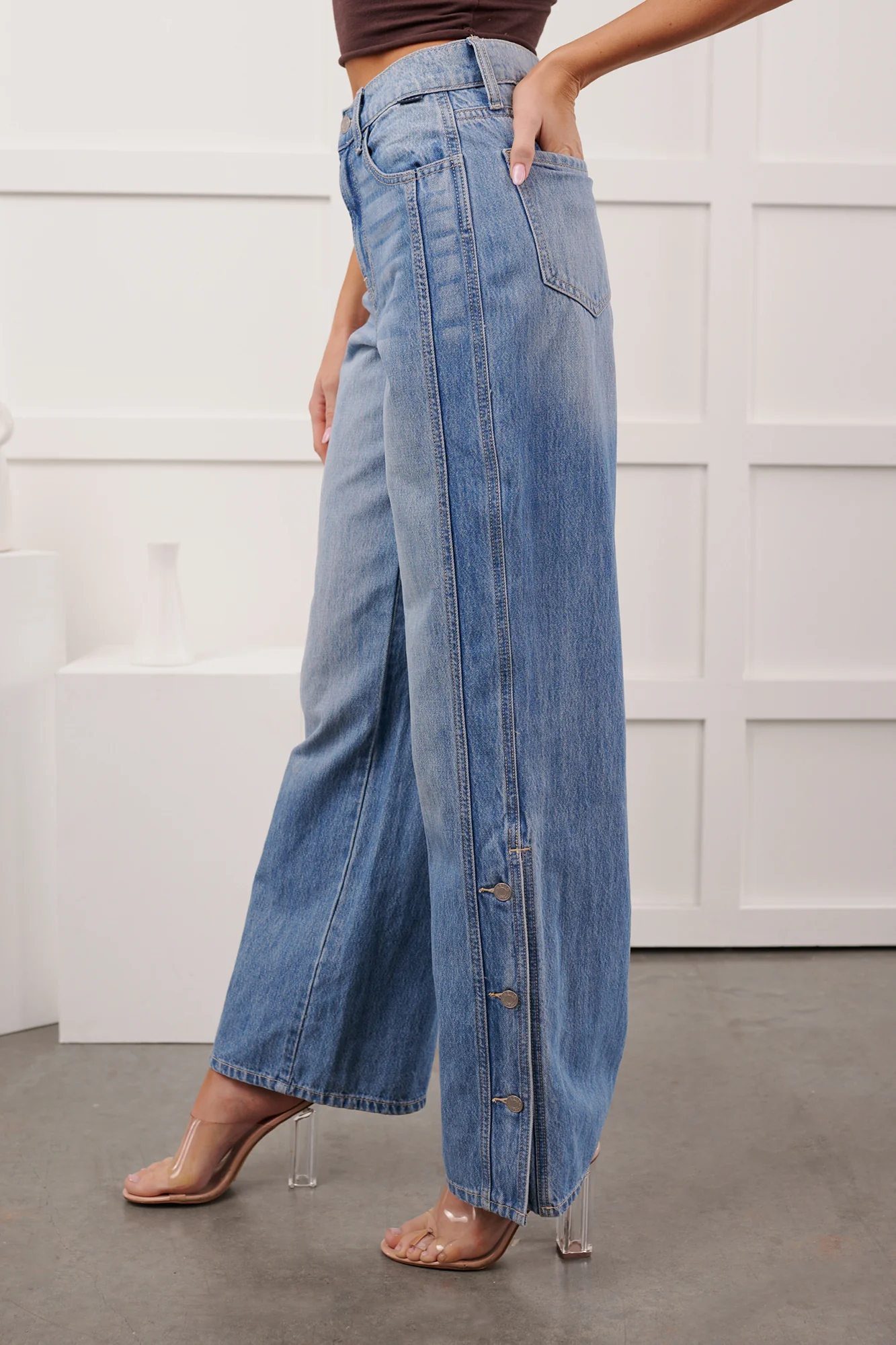 Braden High Rise Straight Leg Cello Jeans (Light) - Image 6