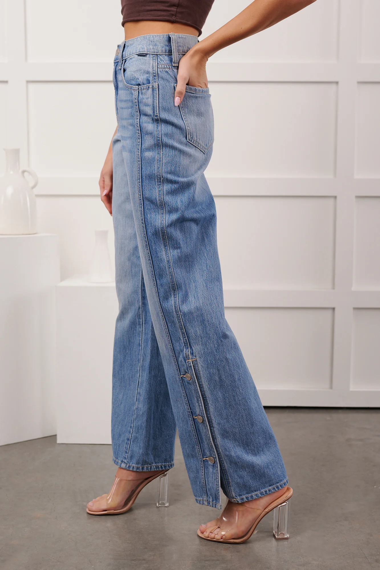 Braden High Rise Straight Leg Cello Jeans (Light) - Image 7