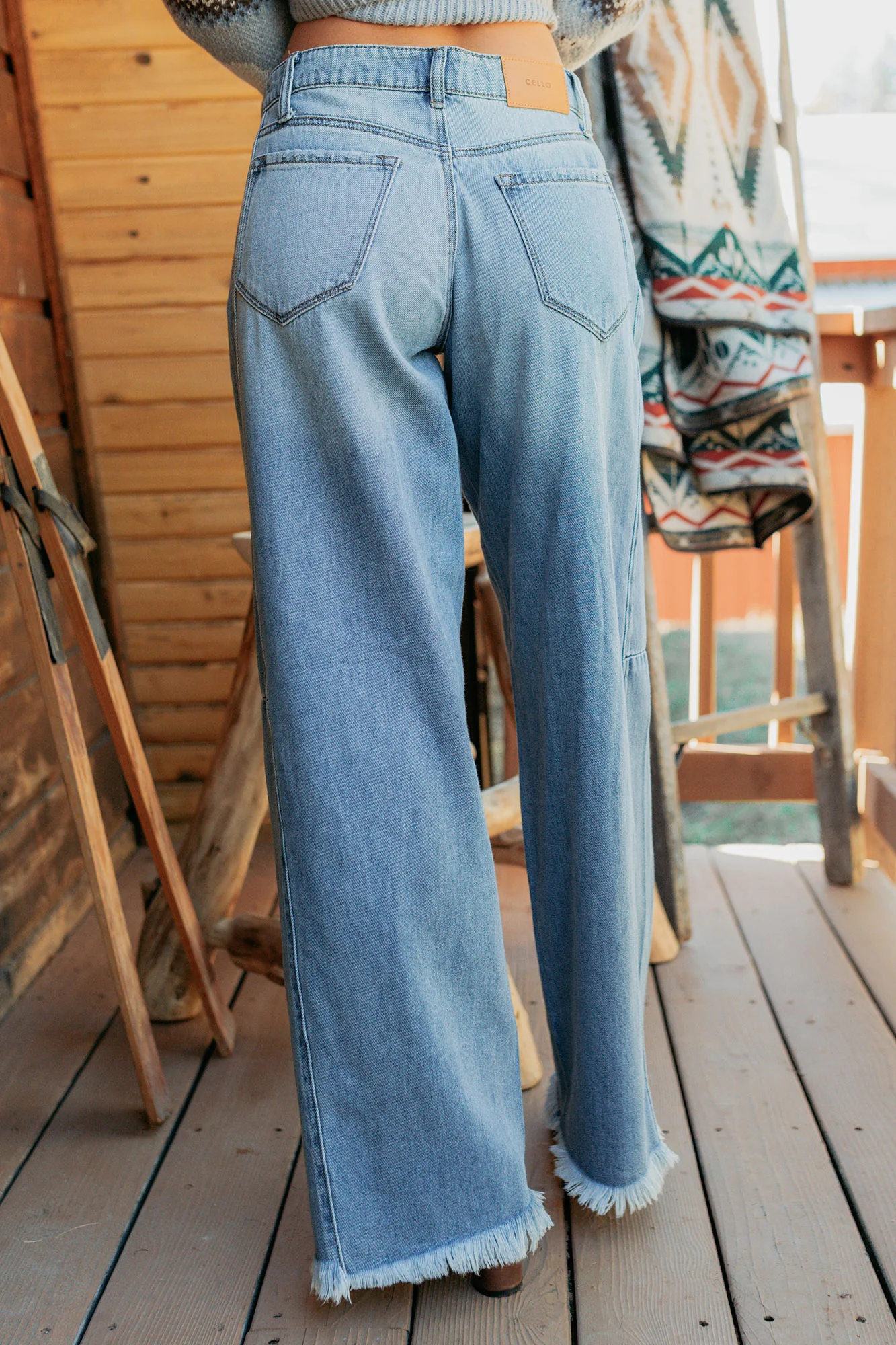 Bradley Mid Rise Wide Leg Cello Jeans (Medium) - Image 5