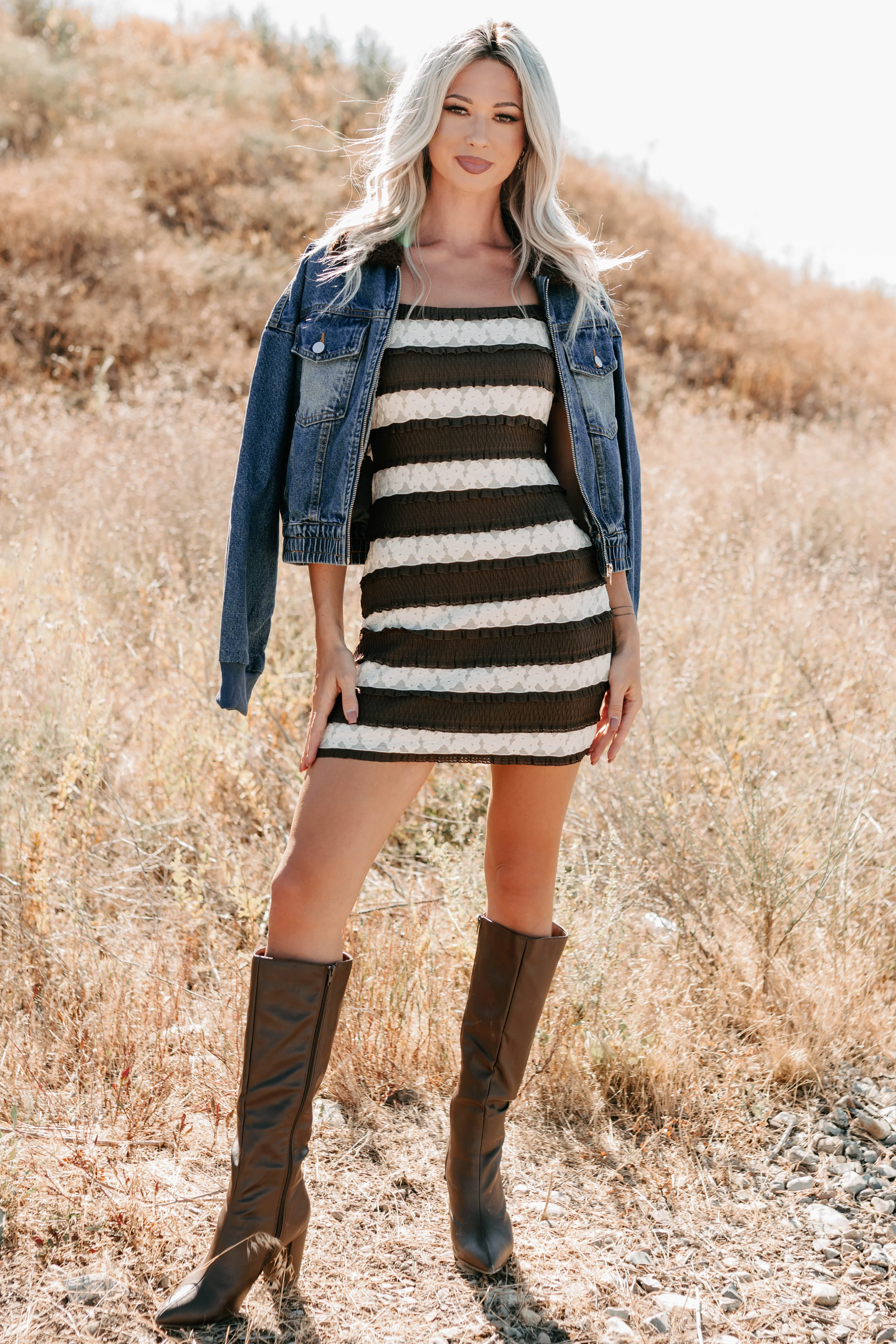 Breaking The Quiet Sherpa Collared Jacket (Denim) - Image 4