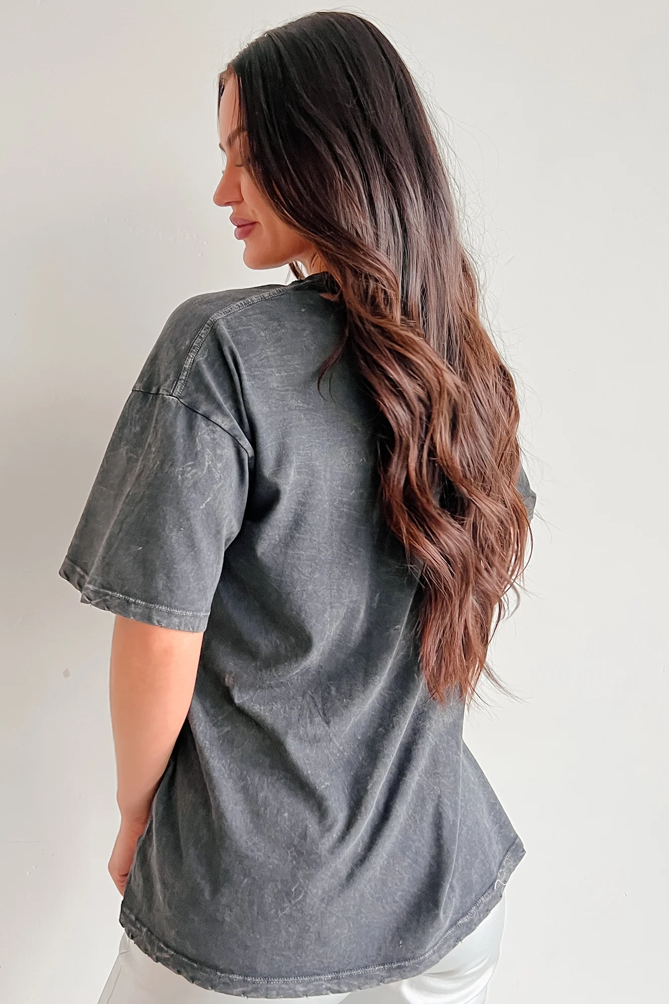"Bride Squad" Distressed Graphic Tee (Charcoal) - Image 4