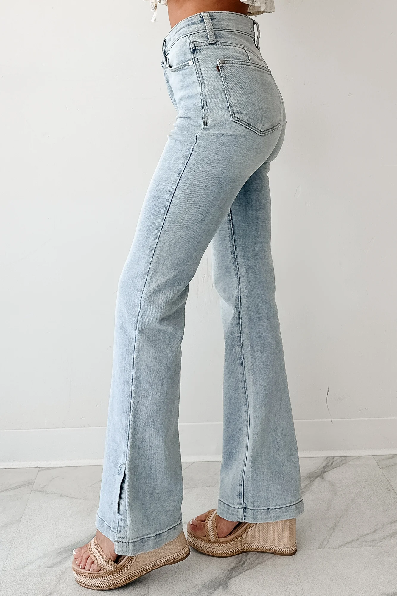 Brooke Tummy Control Bootcut Judy Blue Jeans (Light) - Image 4