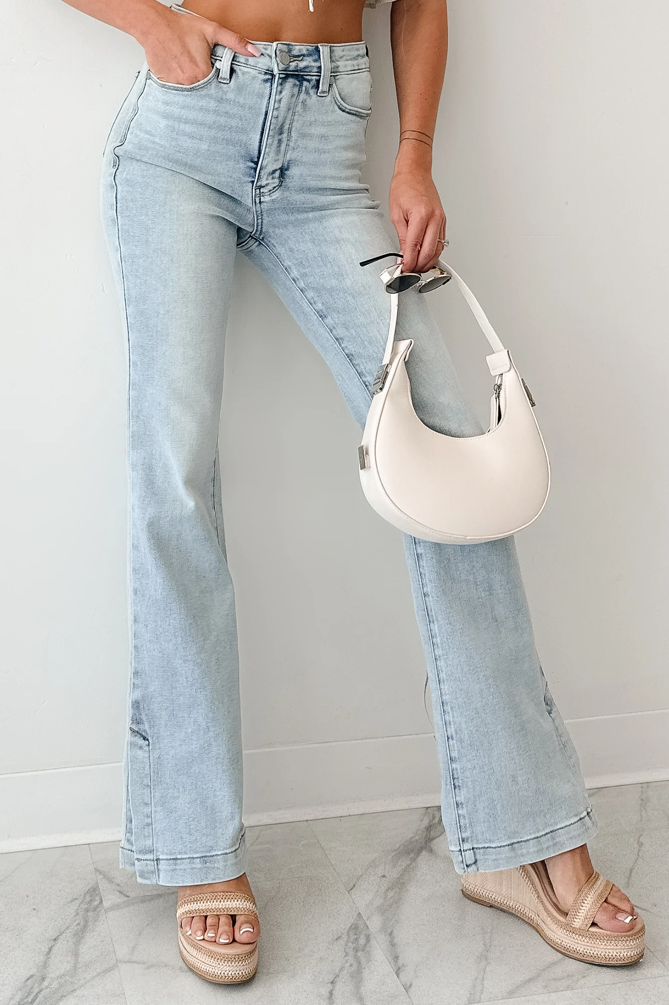 Brooke Tummy Control Bootcut Judy Blue Jeans (Light) - Image 8