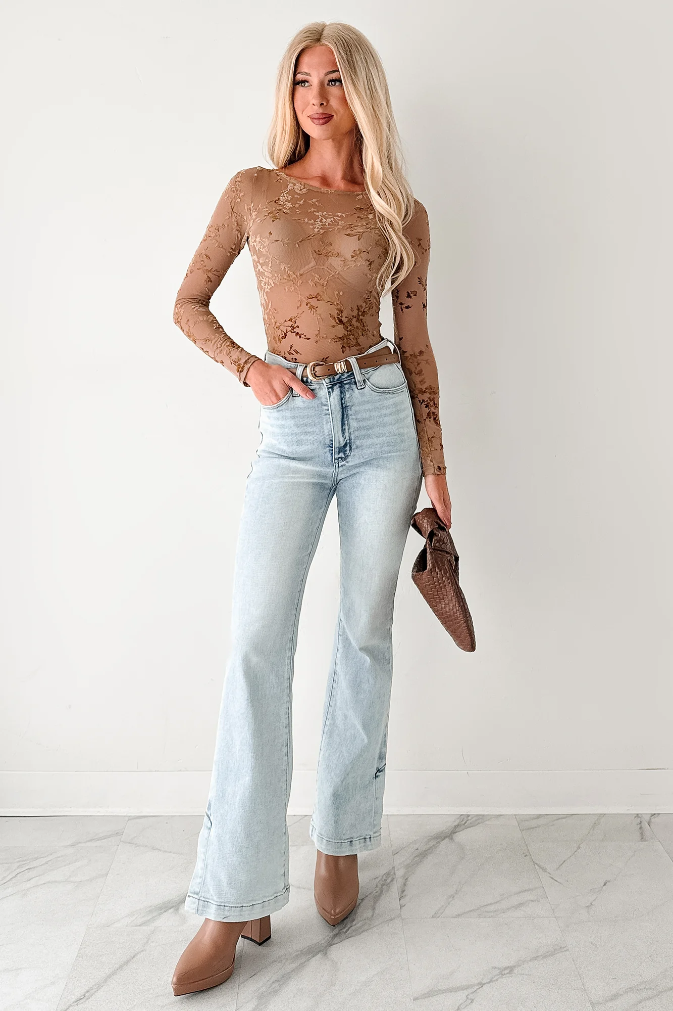 Brooke Tummy Control Bootcut Judy Blue Jeans (Light) - Image 9