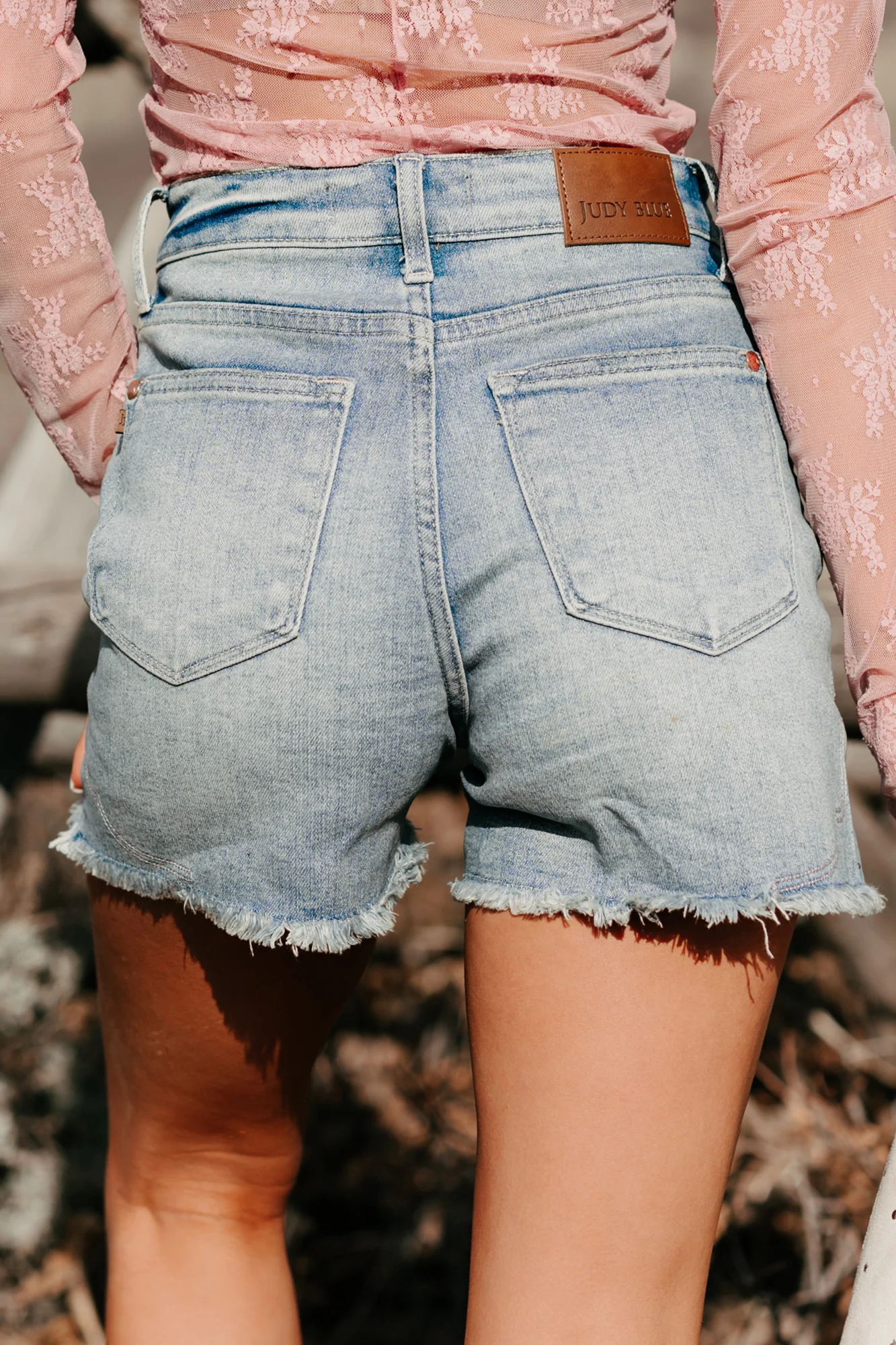 Brylee Western Embroidered Judy Blue Shorts (Light) - Image 6
