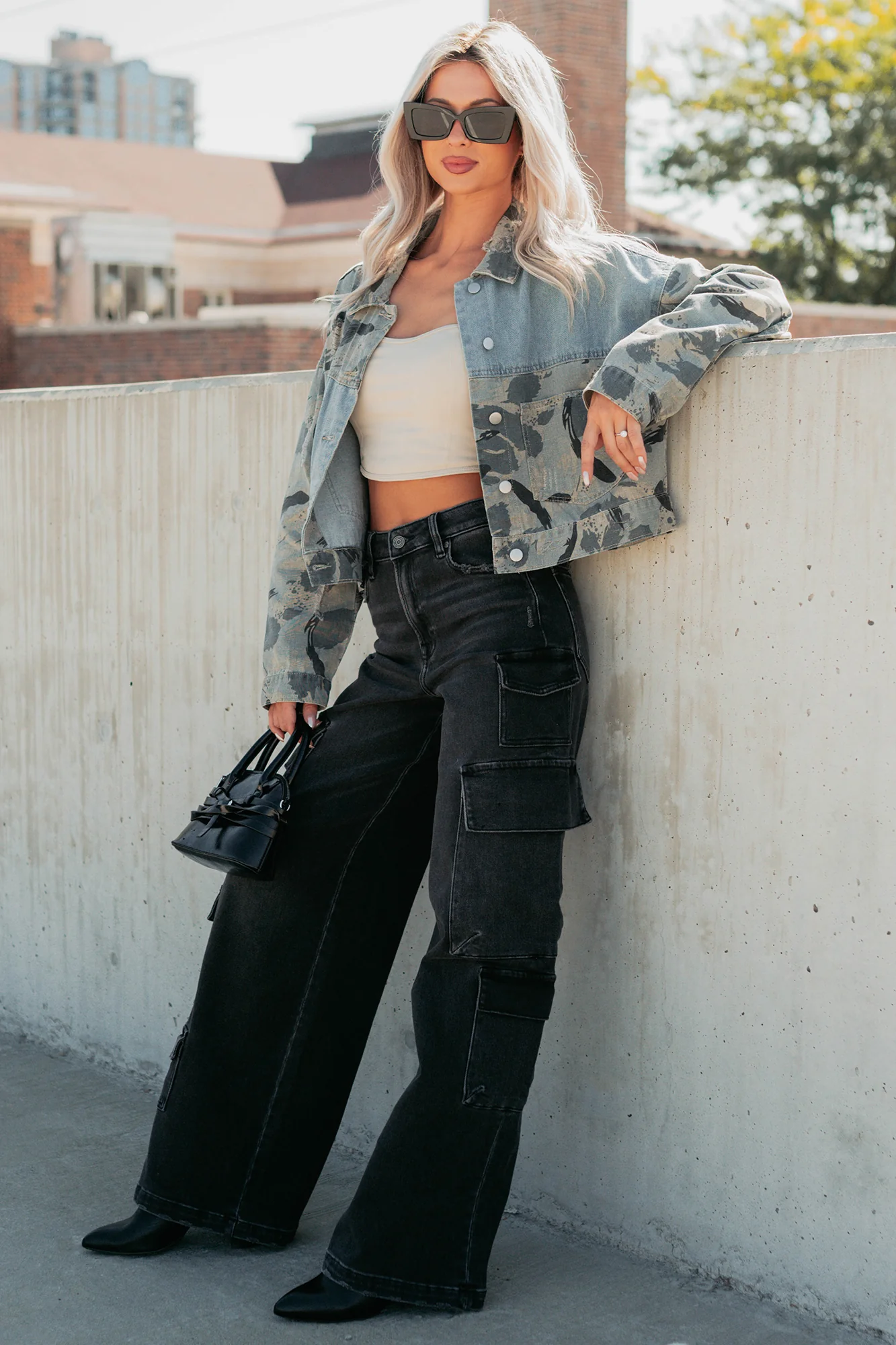 Built To Win Distressed Denim POL Jacket (Vintage Camo) - Image 6