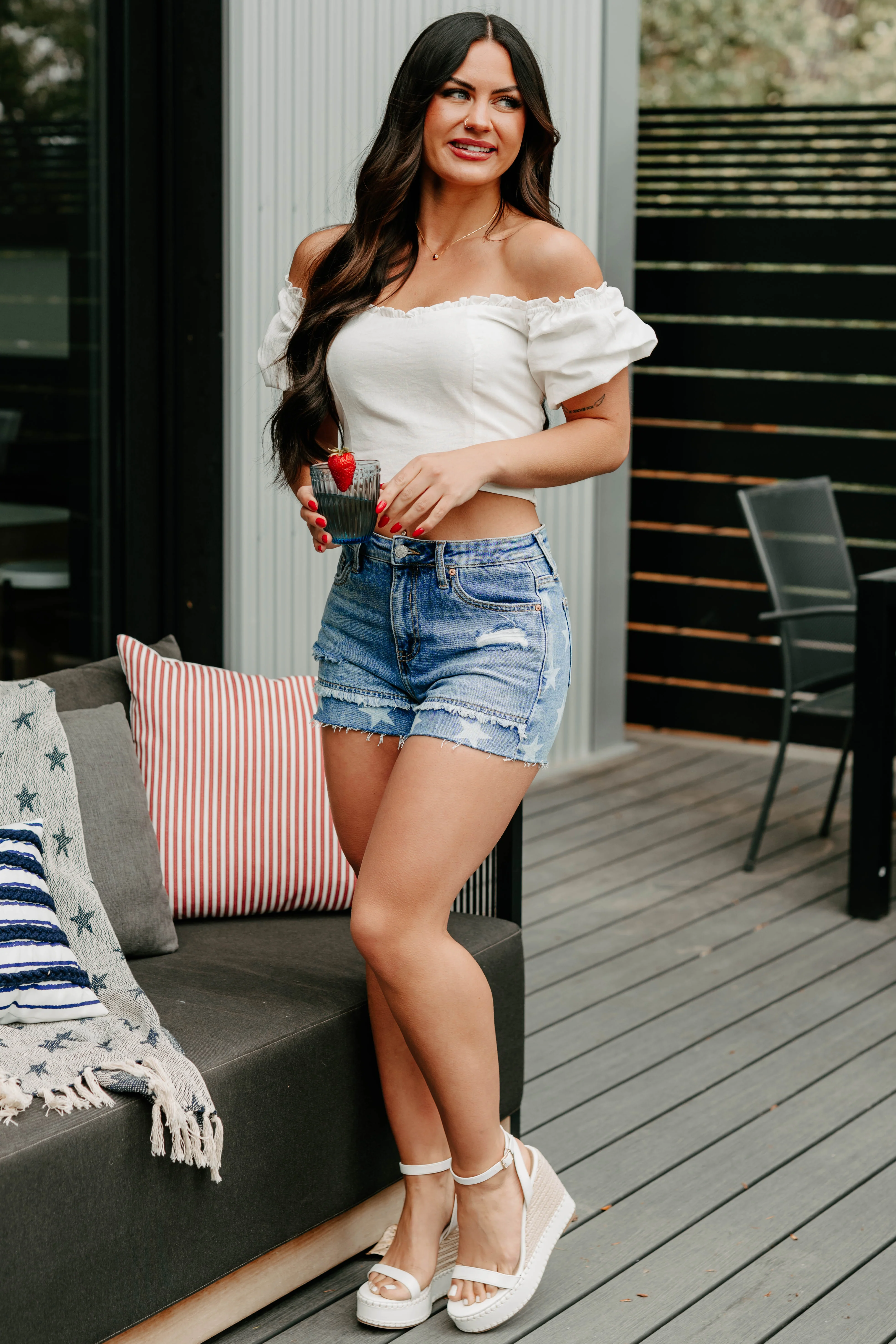 Call Me Cute Puff Sleeve Sweetheart Top (Off White) - Image 2