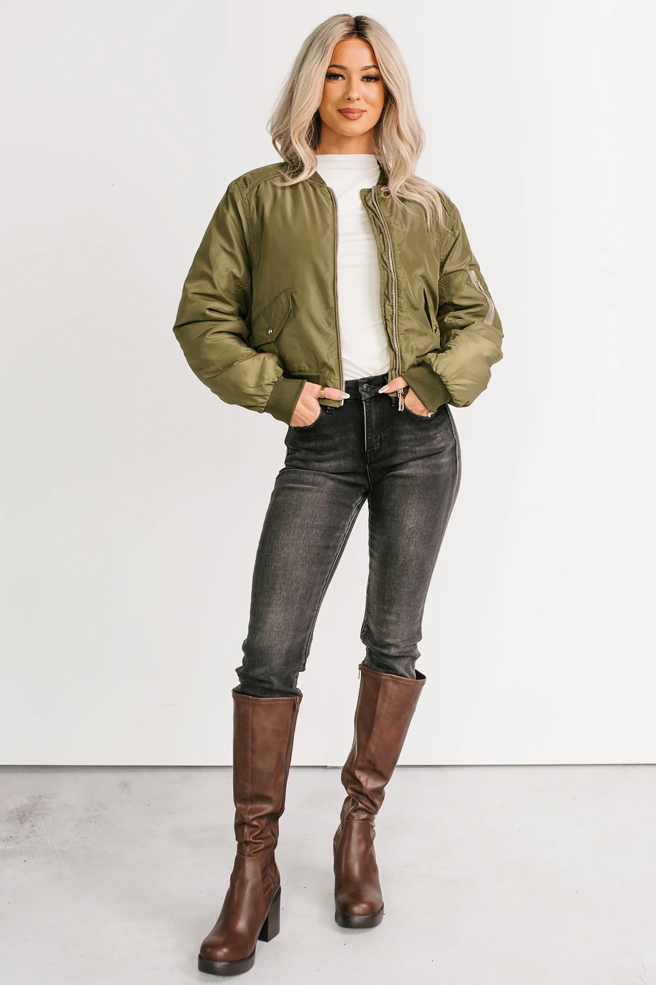 Call This Love Windbreaker Jacket (Olive) - Image 2