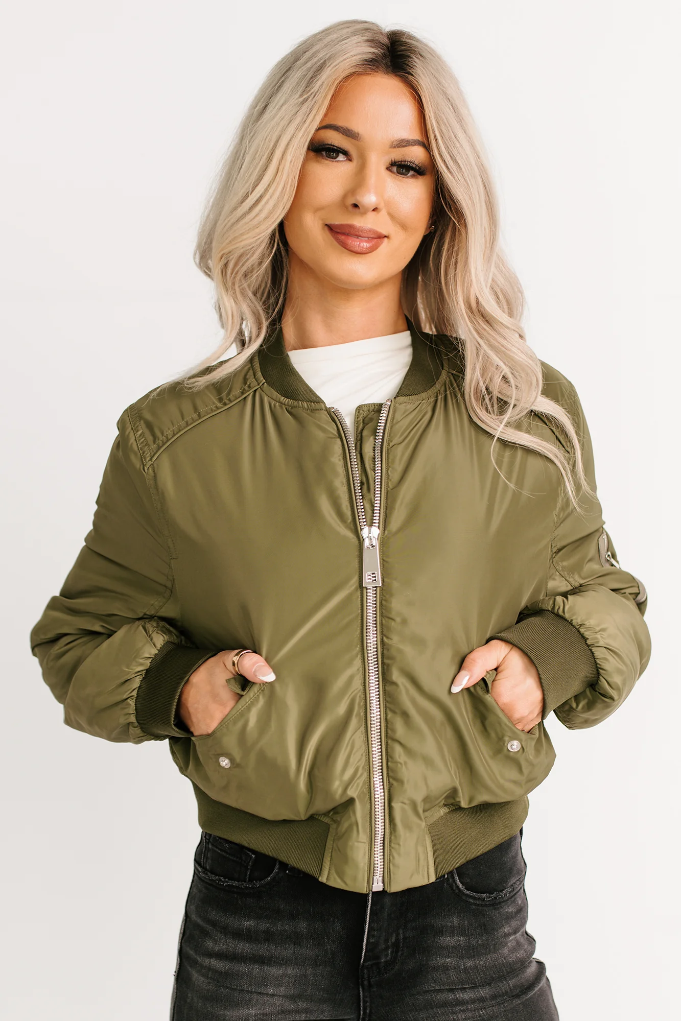 Call This Love Windbreaker Jacket (Olive) - Image 3