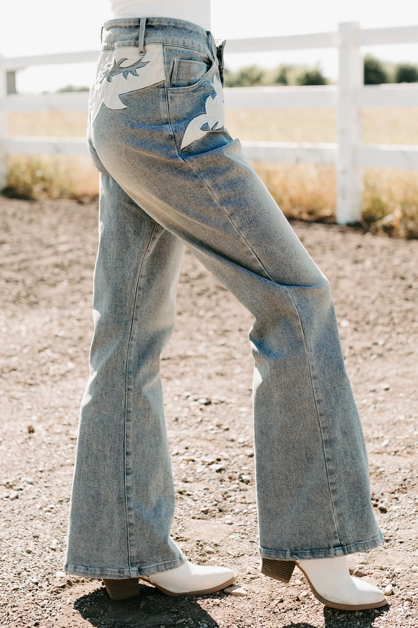 Campbell Western Patch Blue B Jeans (Light) - Image 7