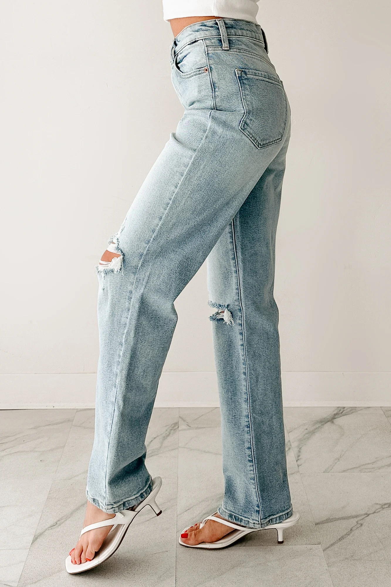 Cassie Super High Rise Cello Dad Jeans (Light Wash) - Image 5