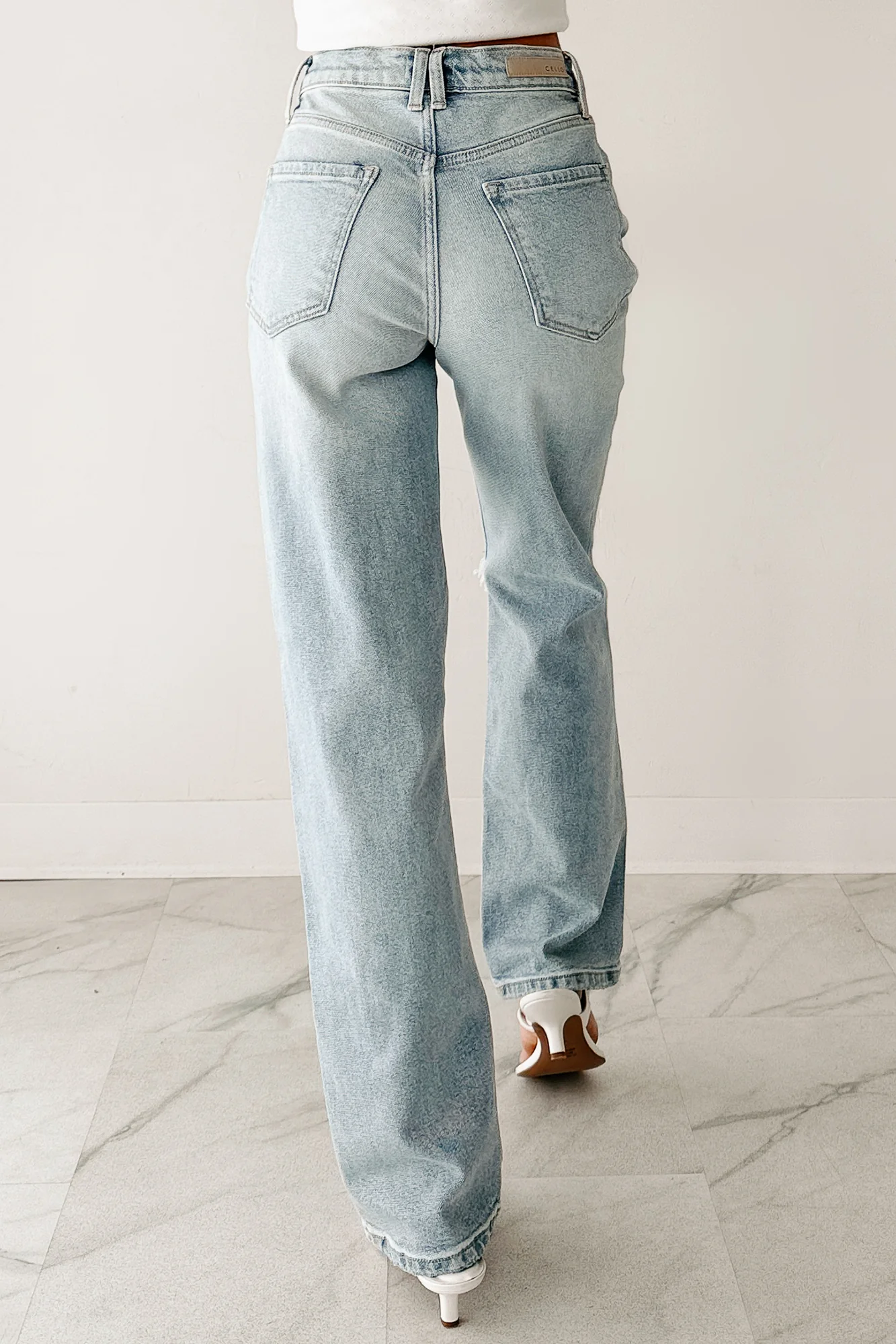 Cassie Super High Rise Cello Dad Jeans (Light Wash) - Image 6