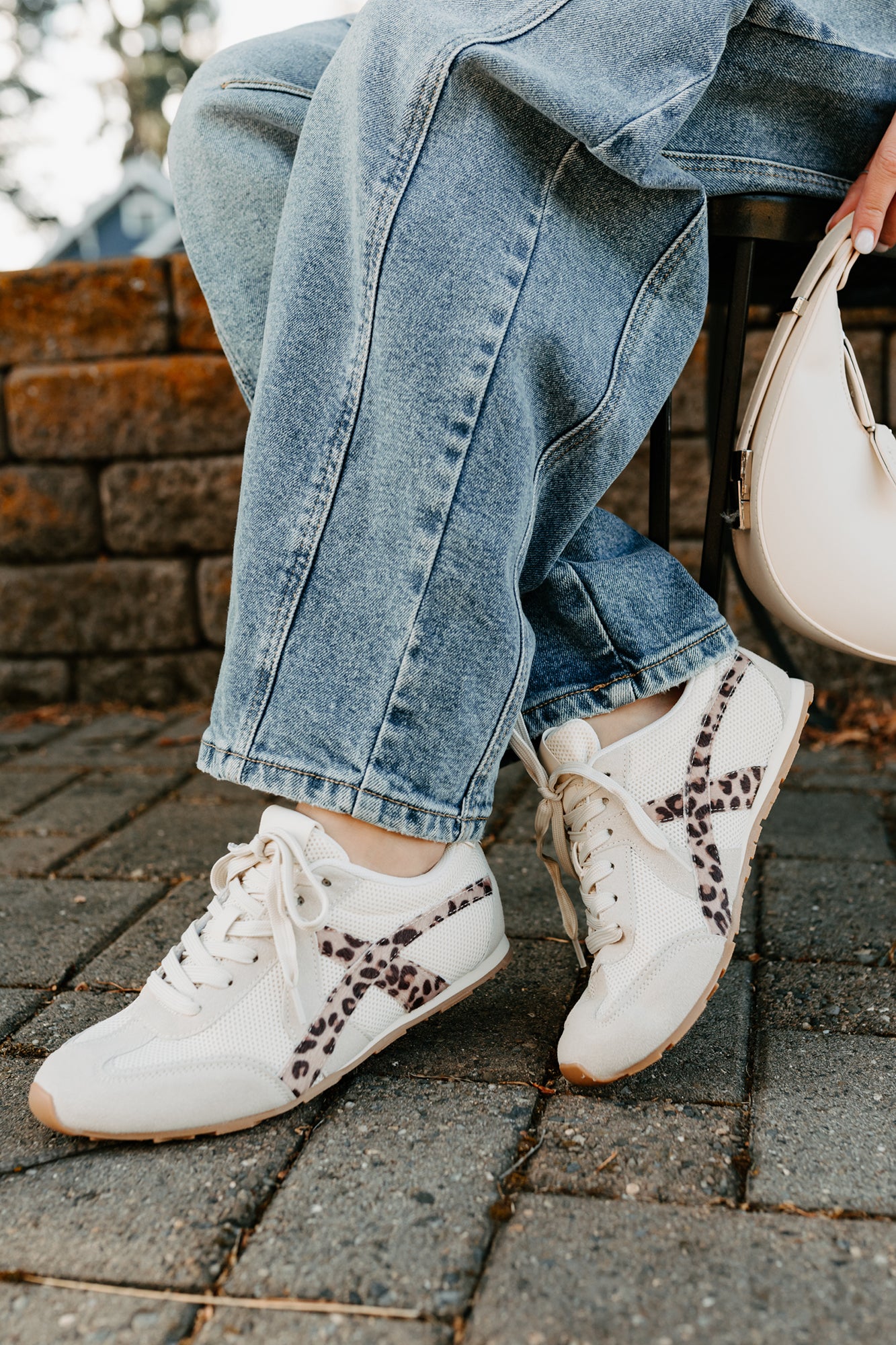 Chase The Wins Lace-Up Mesh Sneakers (Leopard) - Image 2