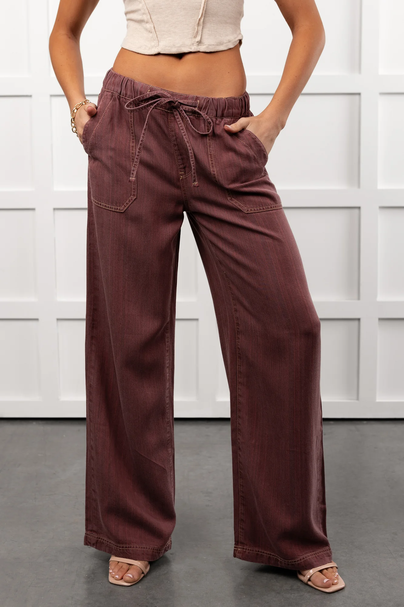 Cherry Lane Drawstring Wide Leg Pants (Matisse) - Image 5