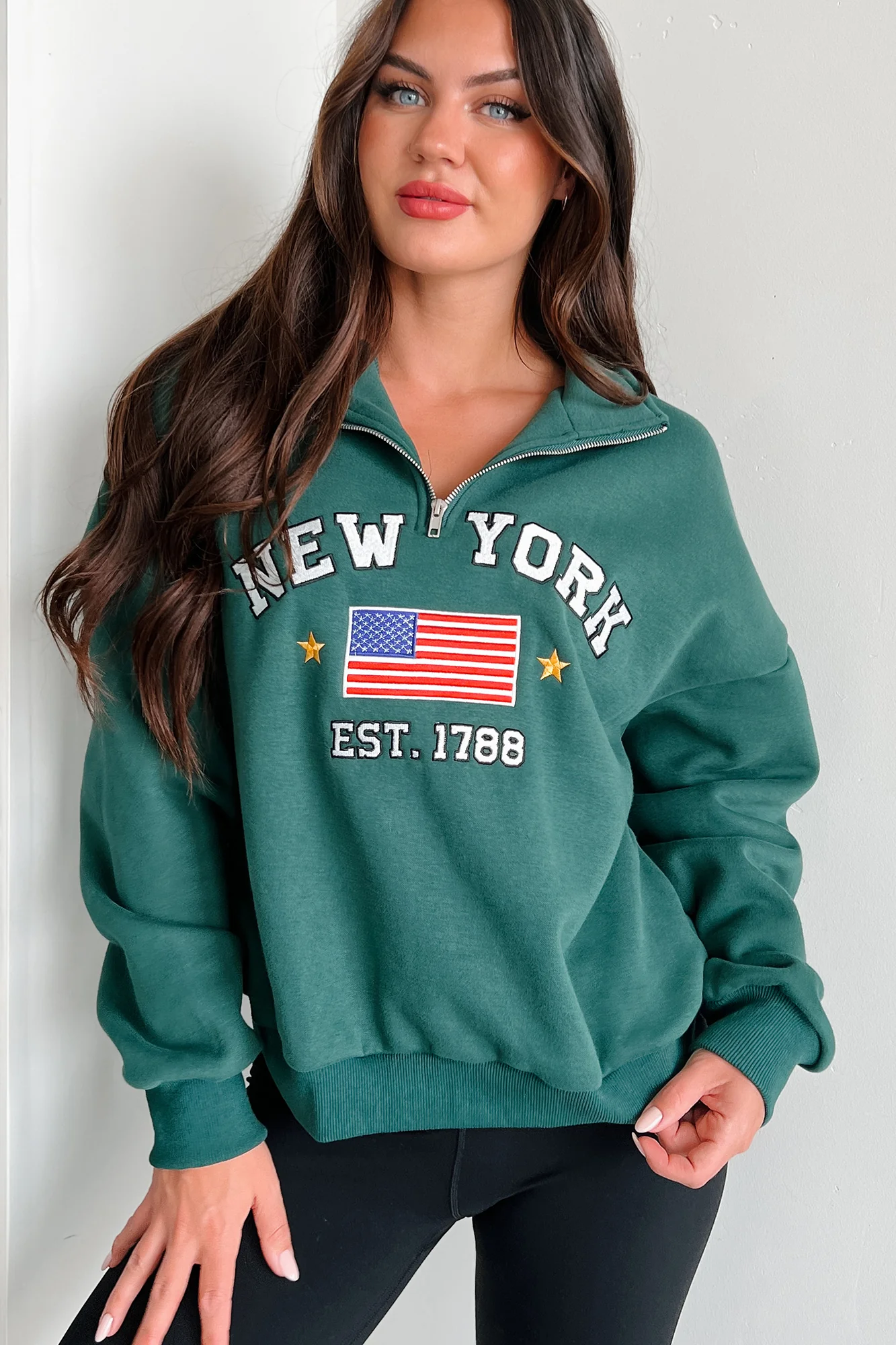 City Sights Quarter-Zip Pullover (Hunter Green) - Image 7