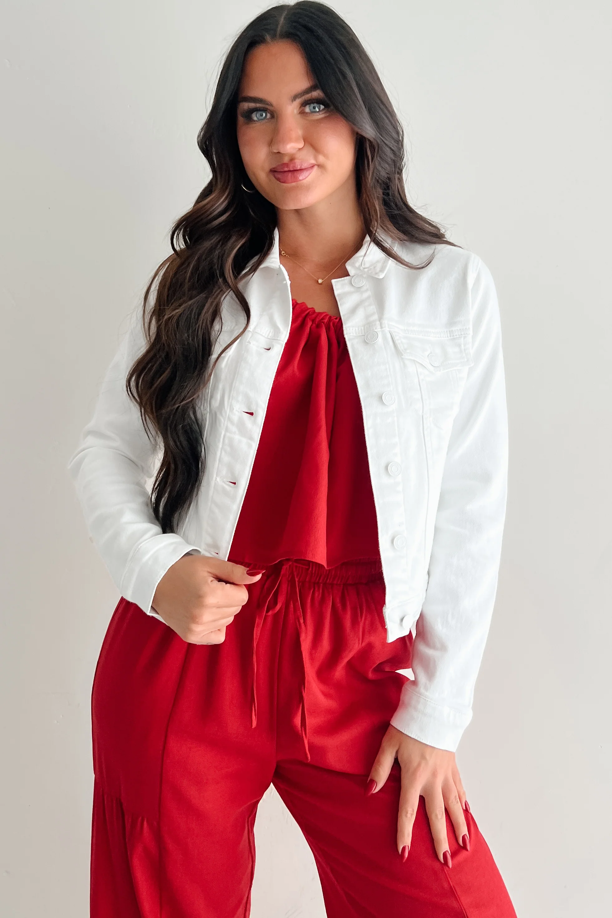Classy In Cotton Eunina Denim Jacket (White) - Image 6
