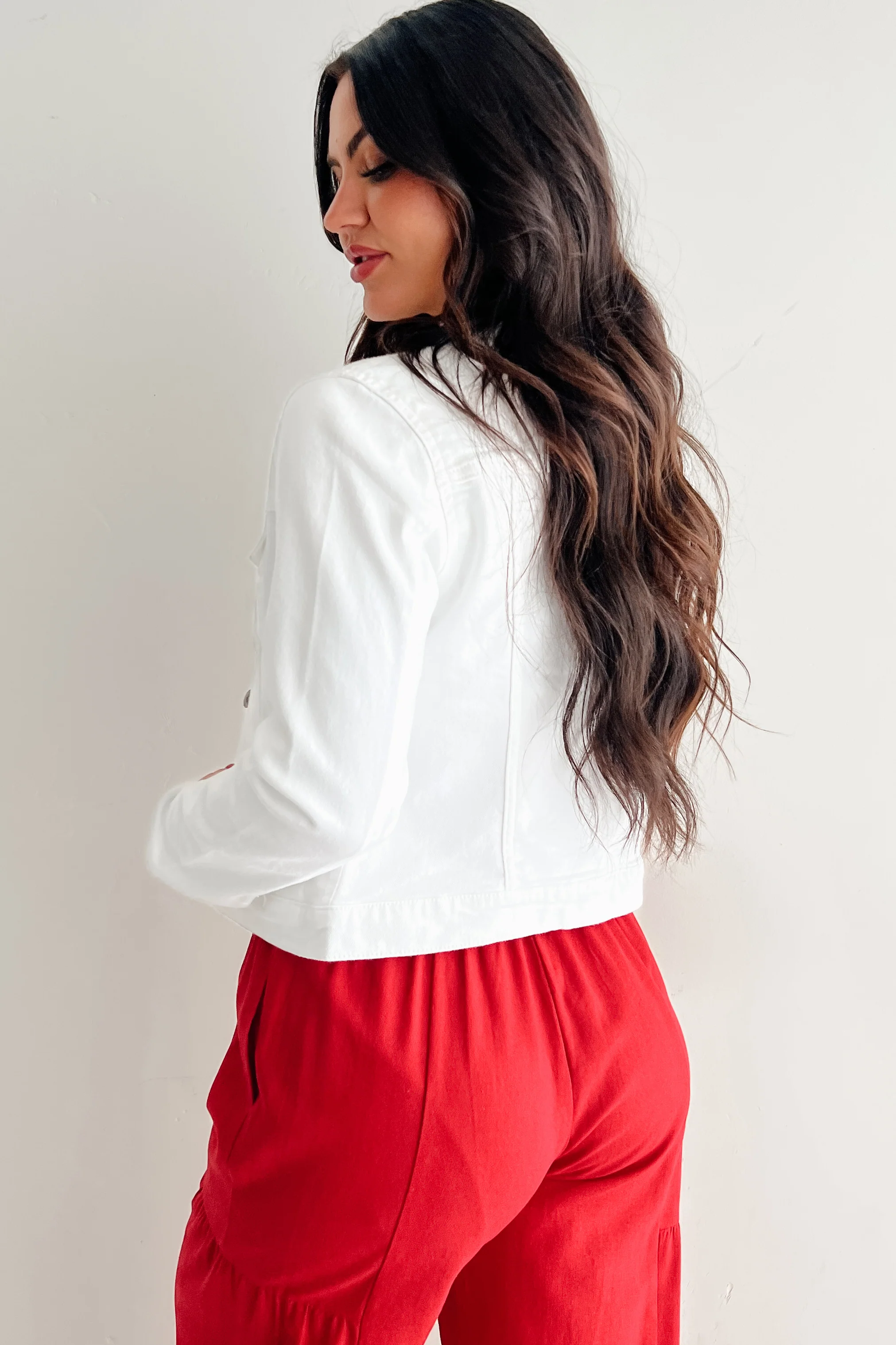 Classy In Cotton Eunina Denim Jacket (White) - Image 7
