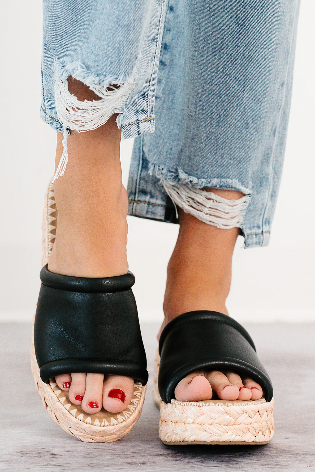 Cocktail Energy Platform Sandals (Black) - Image 2