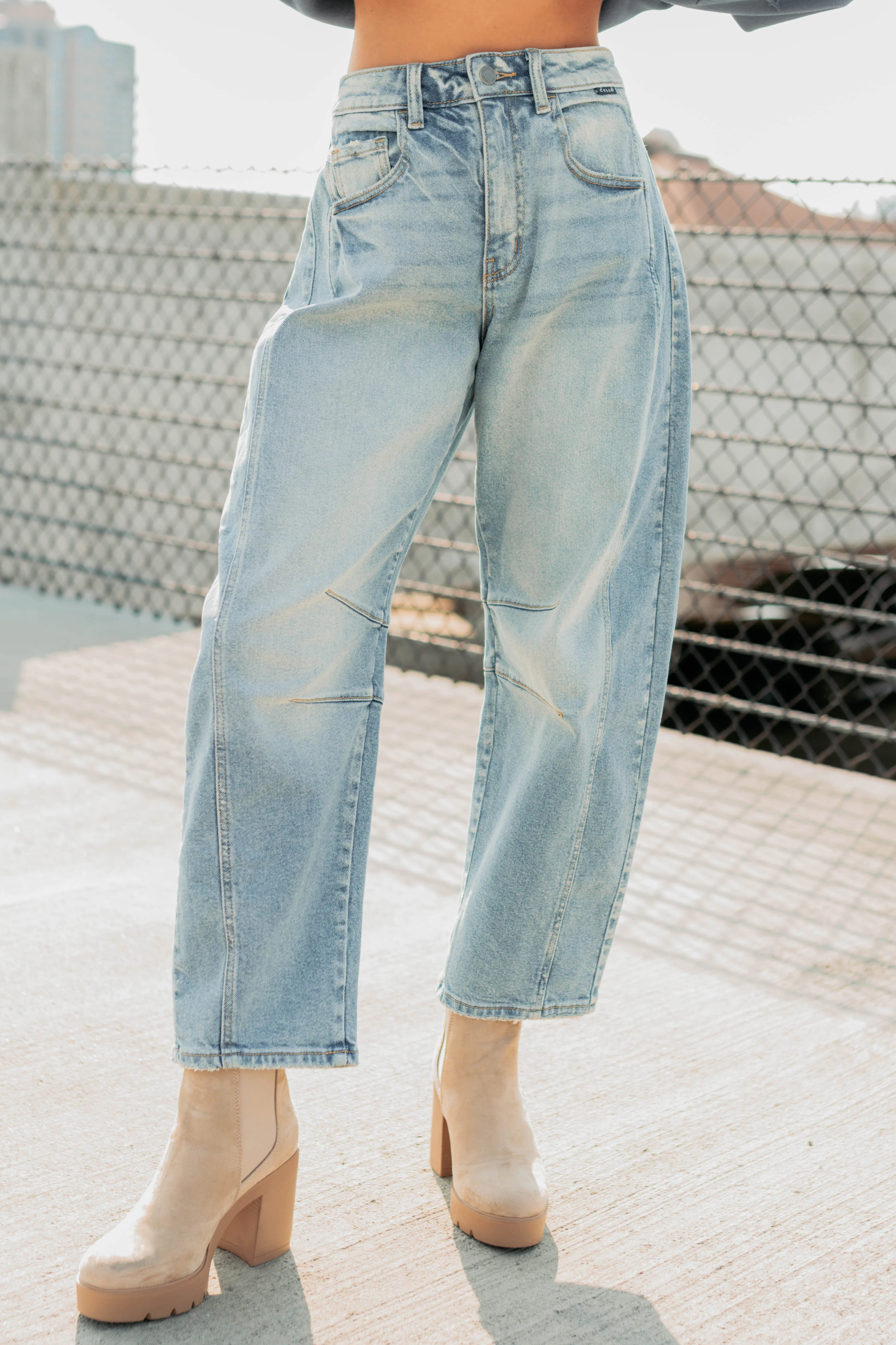Colette Mid Rise Barrel Cello Jeans (Vintage Medium) - Image 5
