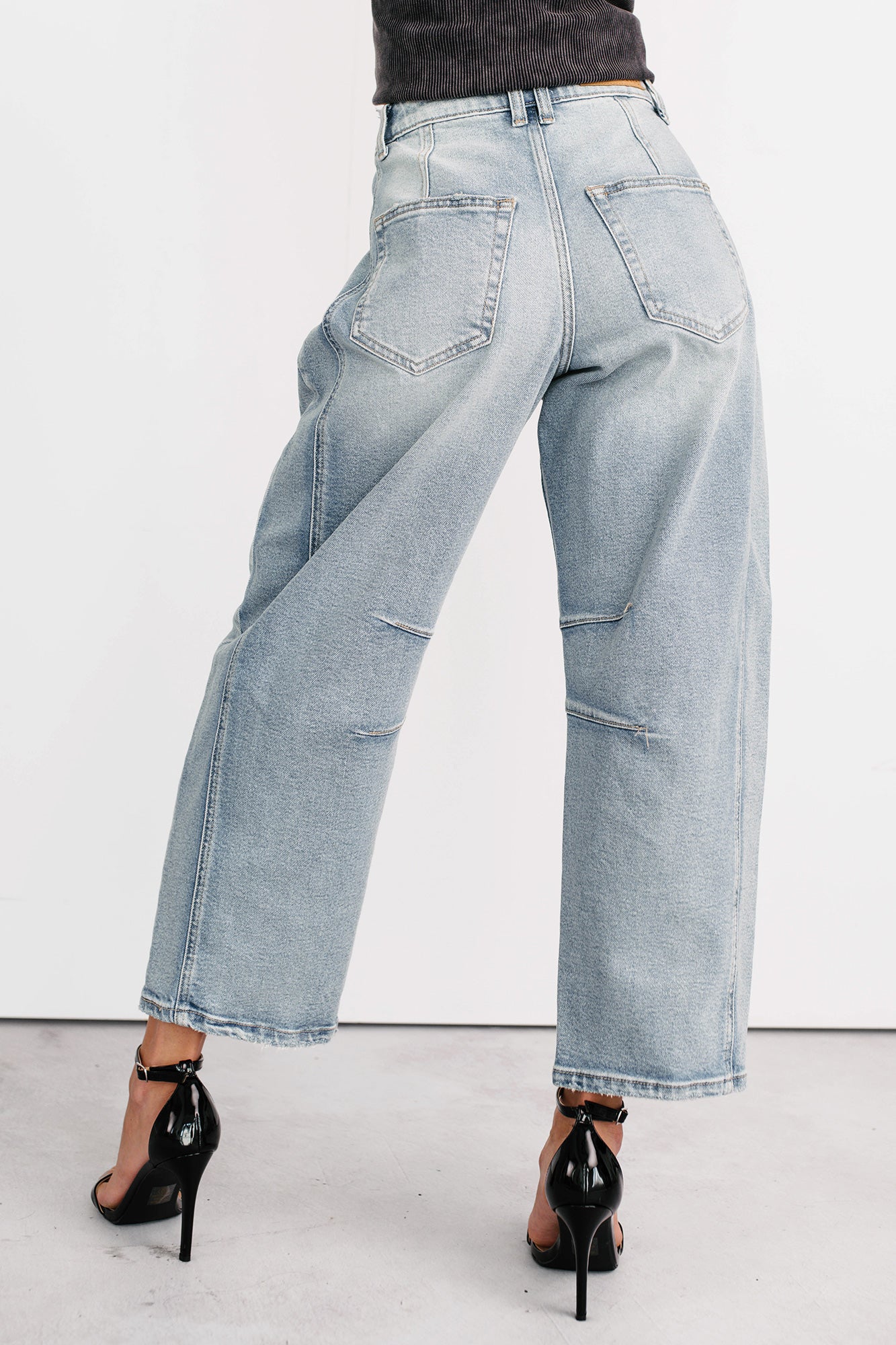 Colette Mid Rise Barrel Cello Jeans (Light) - Image 9