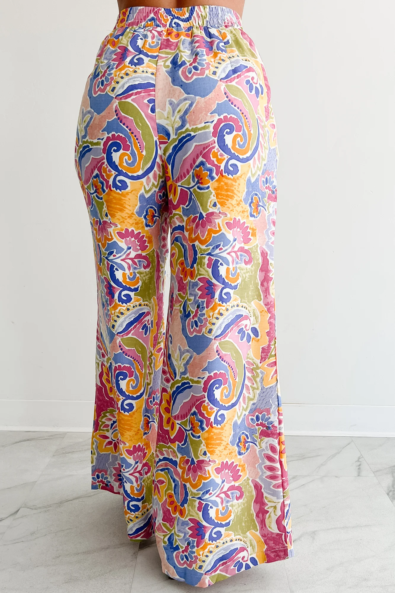 Colorful Imagination Printed Wide Leg Pants (Multi) - Image 5